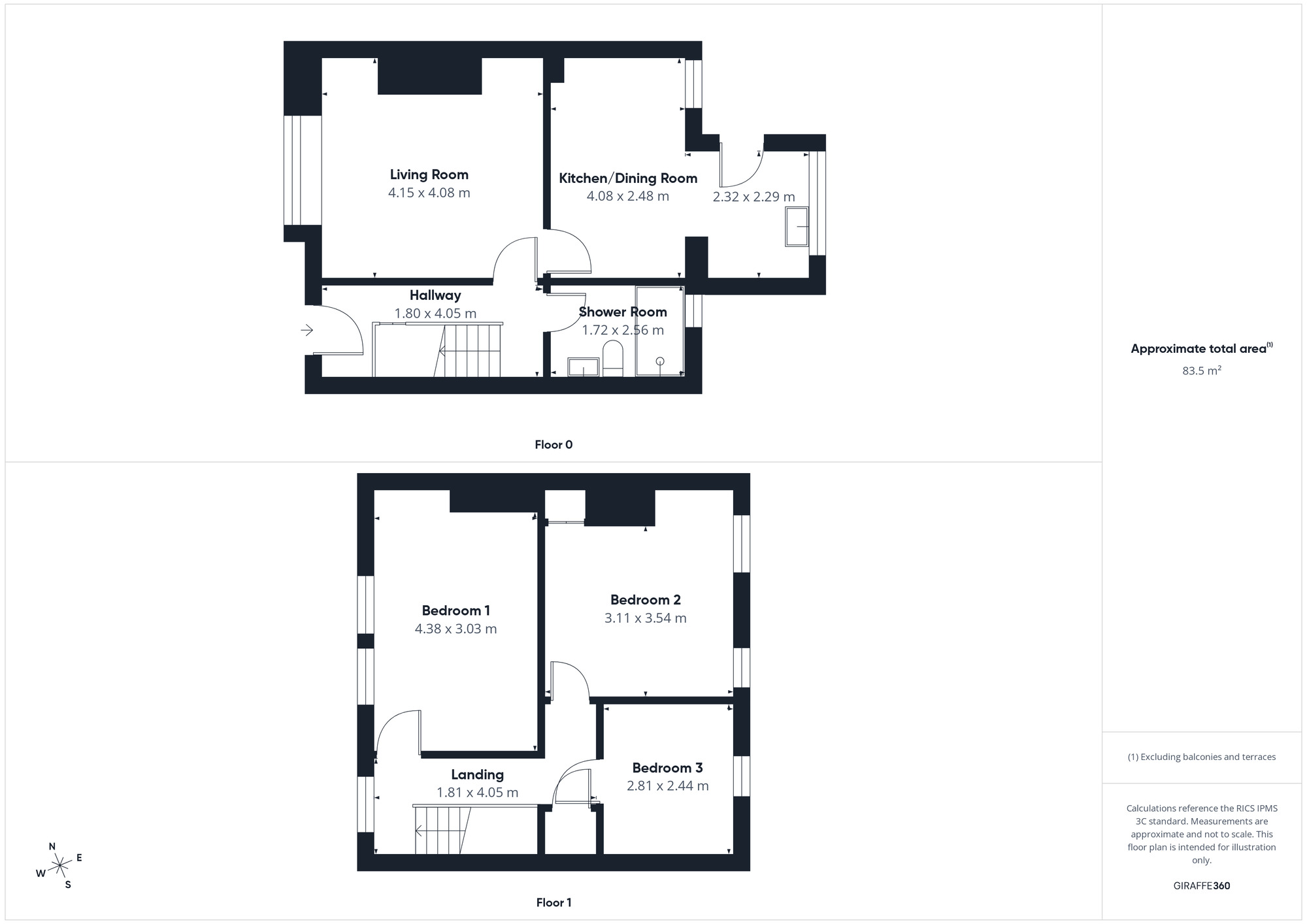 Floorplan of 3 bedroom Mid Terrace House for sale, Buttermere Avenue, Whitehaven, Cumbria, CA28