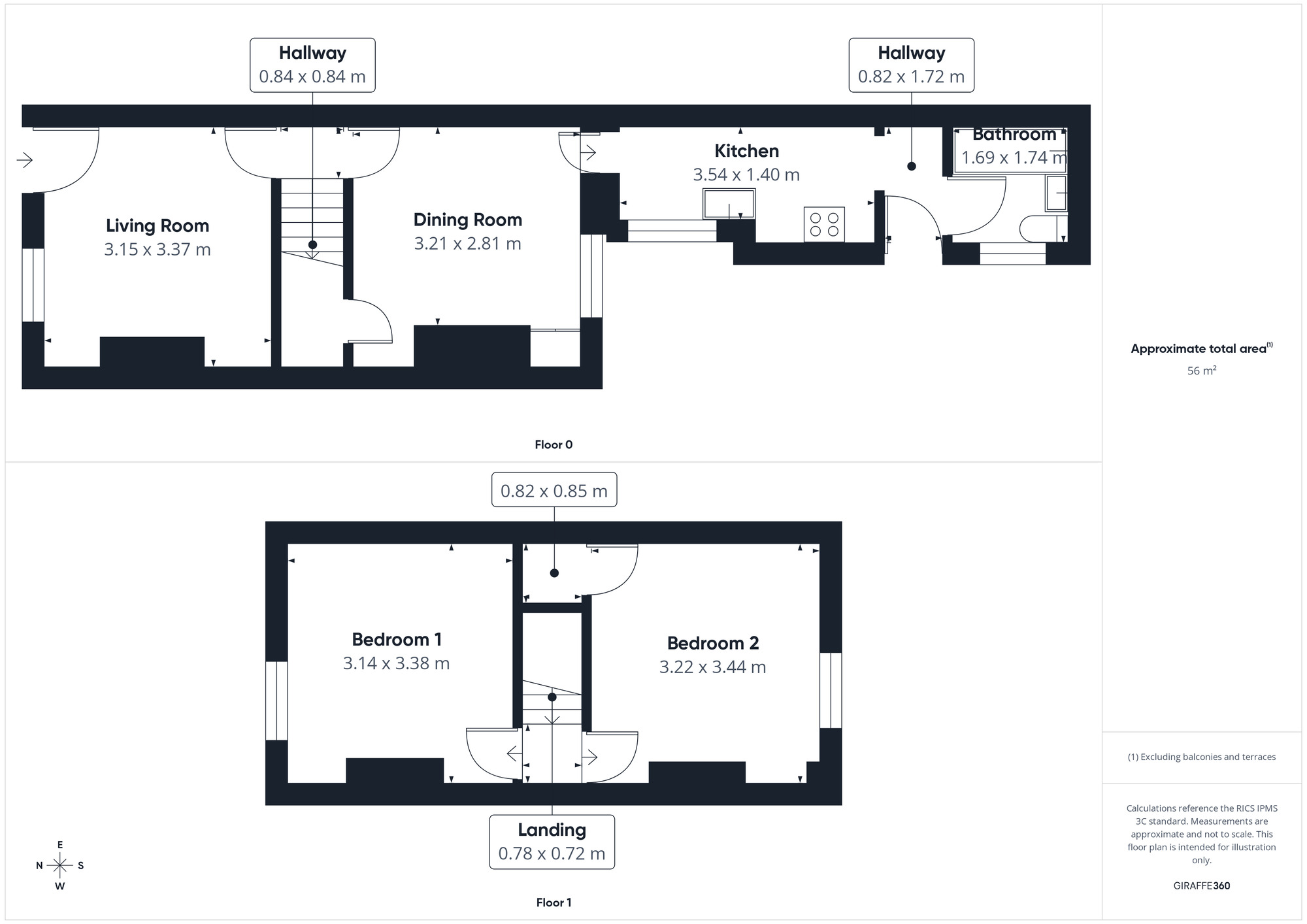 Floorplan of 2 bedroom Mid Terrace House for sale, Darcy Street, Workington, Cumbria, CA14