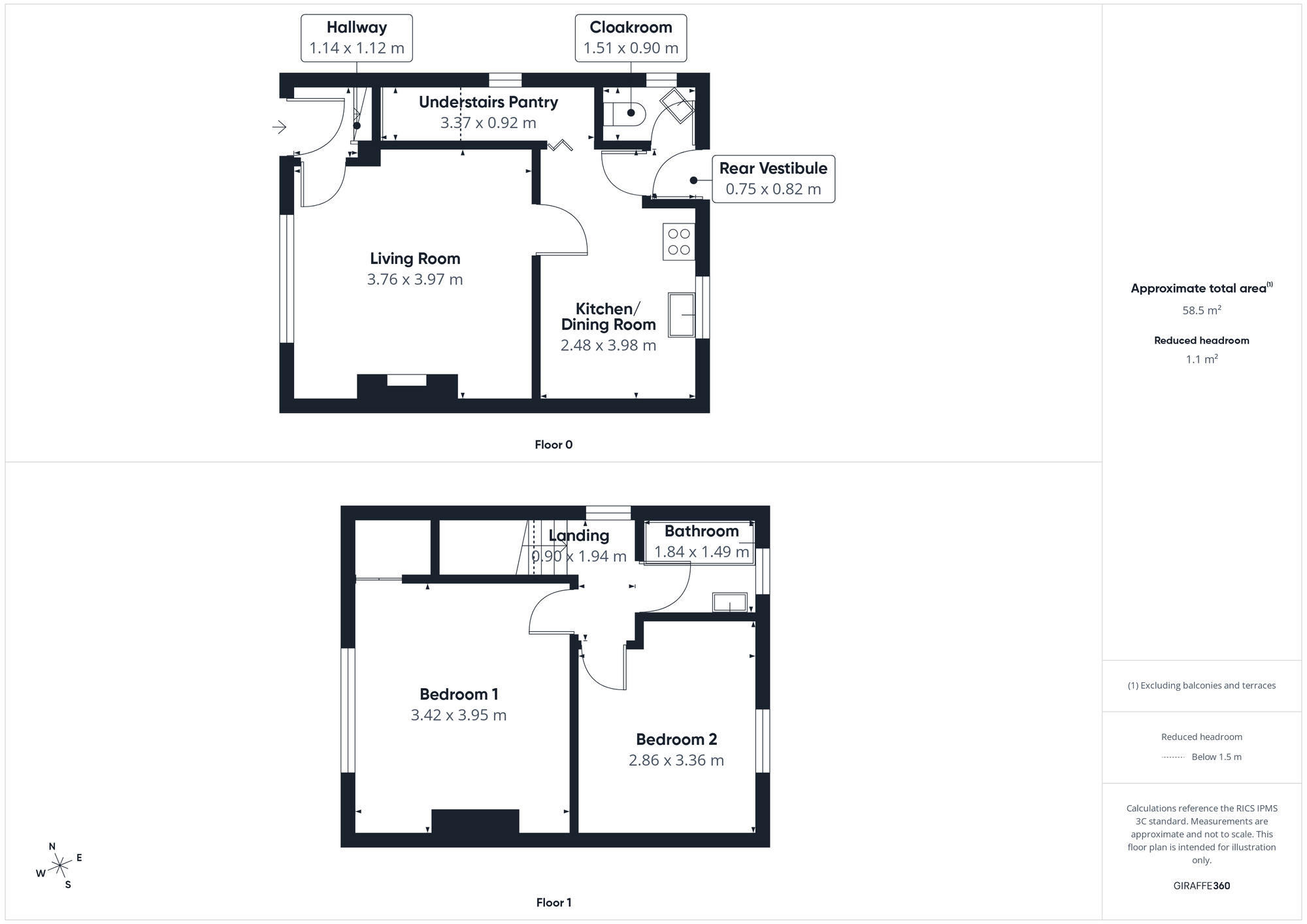Floorplan of 2 bedroom Semi Detached House for sale, Brayton Road, Whitehaven, Cumbria, CA28