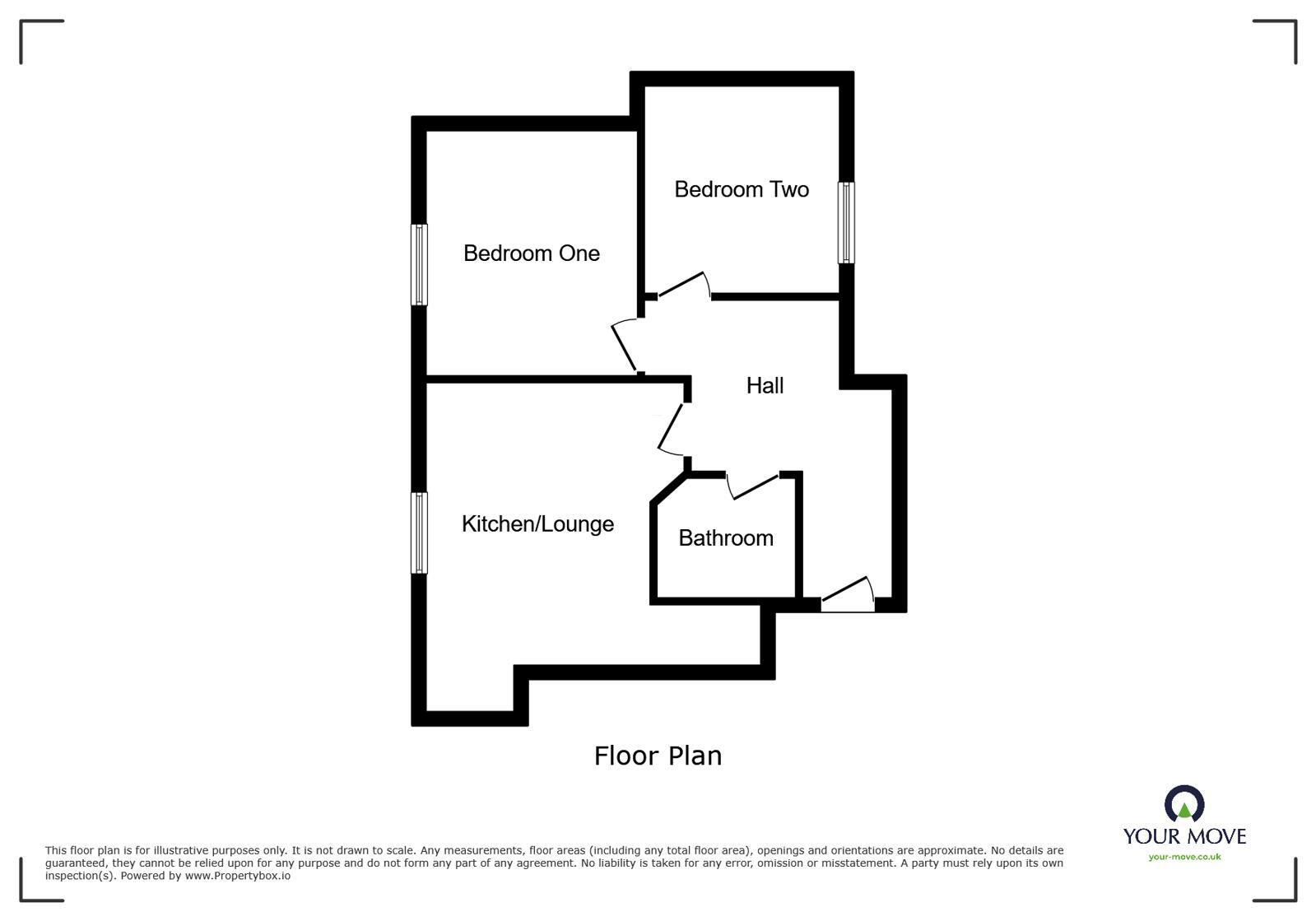 Floorplan of 2 bedroom Flat to rent, Station Street, Cockermouth, Cumbria, CA13