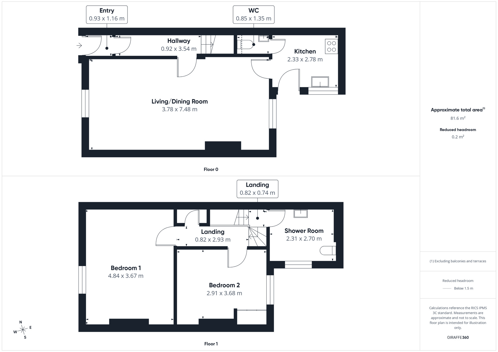 Floorplan of 2 bedroom Mid Terrace House for sale, Foundry Road, Parton, Cumbria, CA28