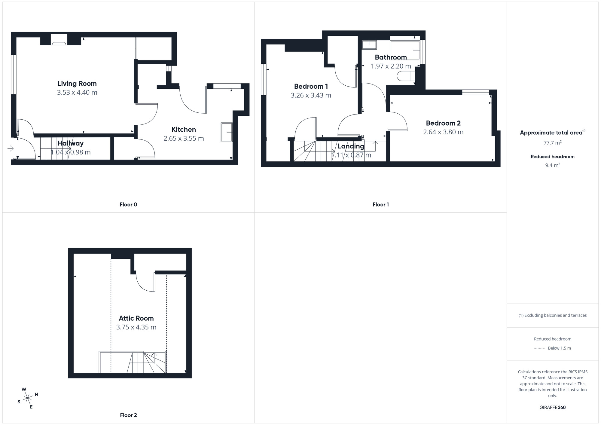 Floorplan of 2 bedroom End Terrace House for sale, Catherine Street, Maryport, Cumbria, CA15