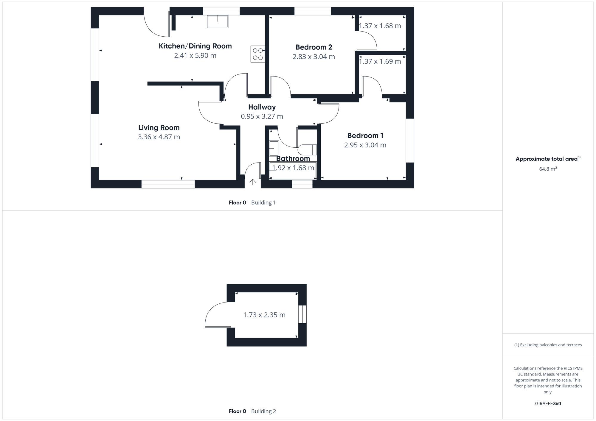 Floorplan of 2 bedroom Detached Property for sale, Lakeland View, Nethertown, Cumbria, CA22