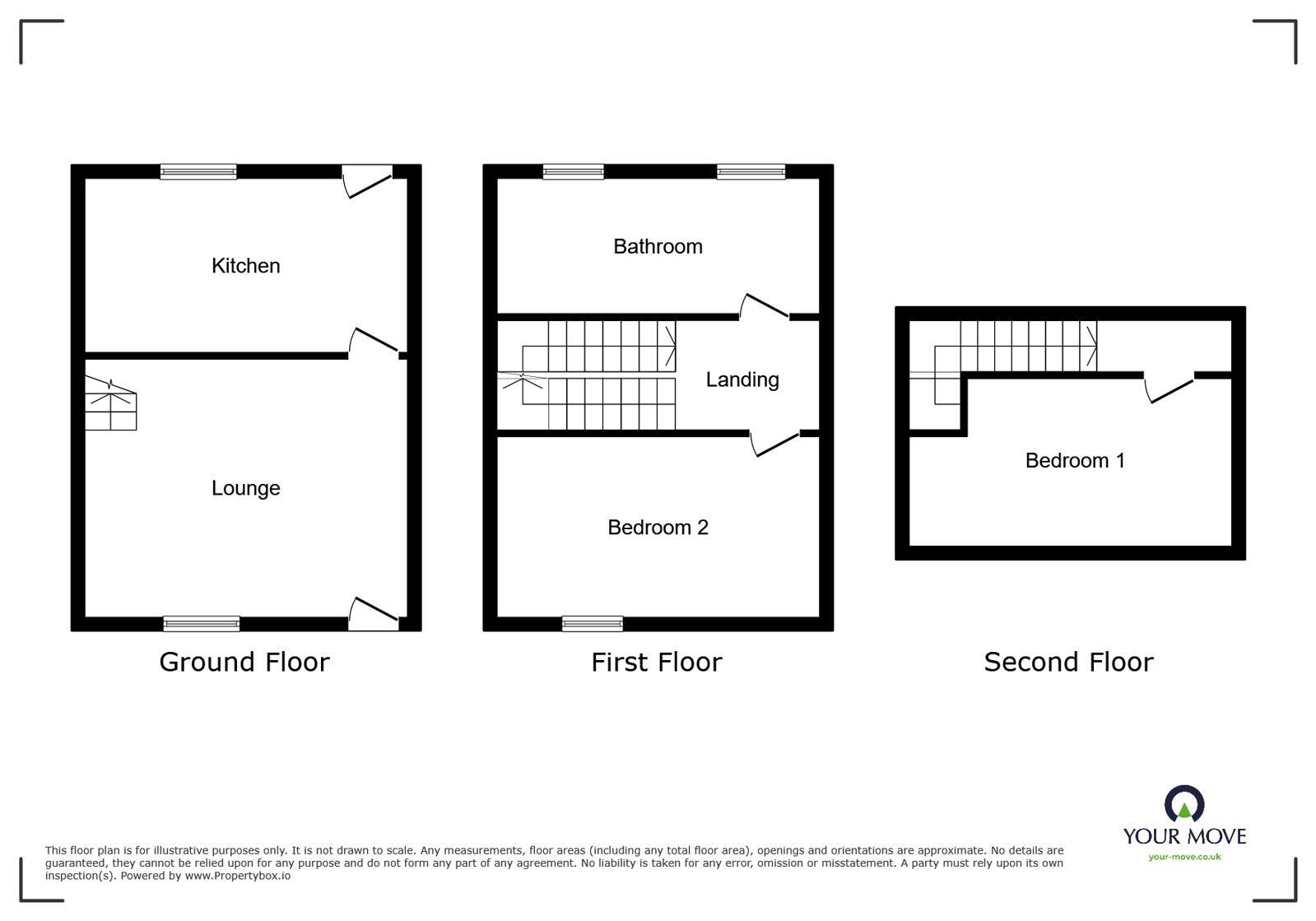 Floorplan of 2 bedroom End Terrace House to rent, Ellenborough Place, Maryport, Cumbria, CA15