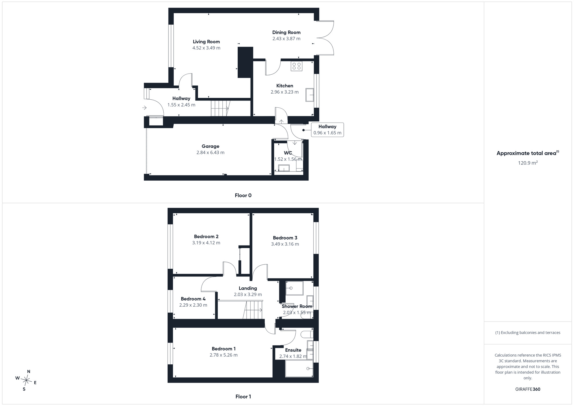 Floorplan of 4 bedroom Detached House for sale, Denton Park, Gosforth, Cumbria, CA20