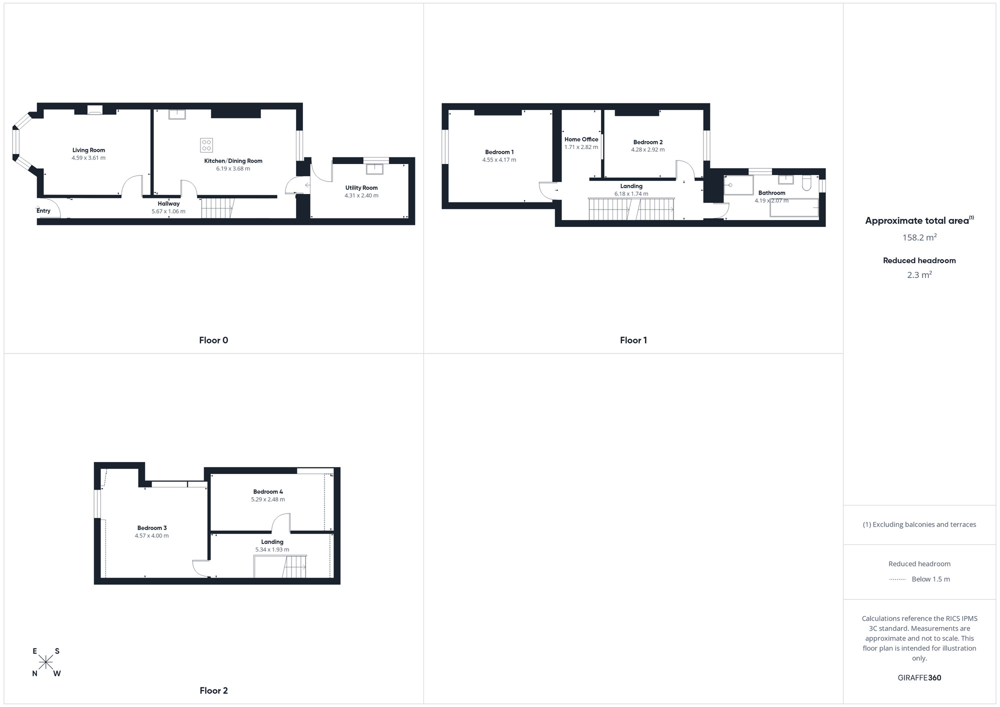 Floorplan of 4 bedroom Mid Terrace House for sale, Guard Street, Workington, Cumbria, CA14