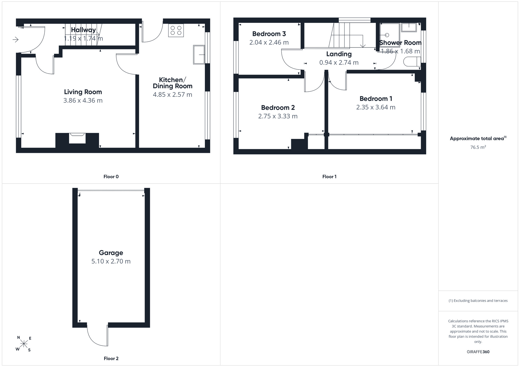 Floorplan of 3 bedroom Semi Detached House for sale, Moorfield Avenue, Workington, Cumbria, CA14