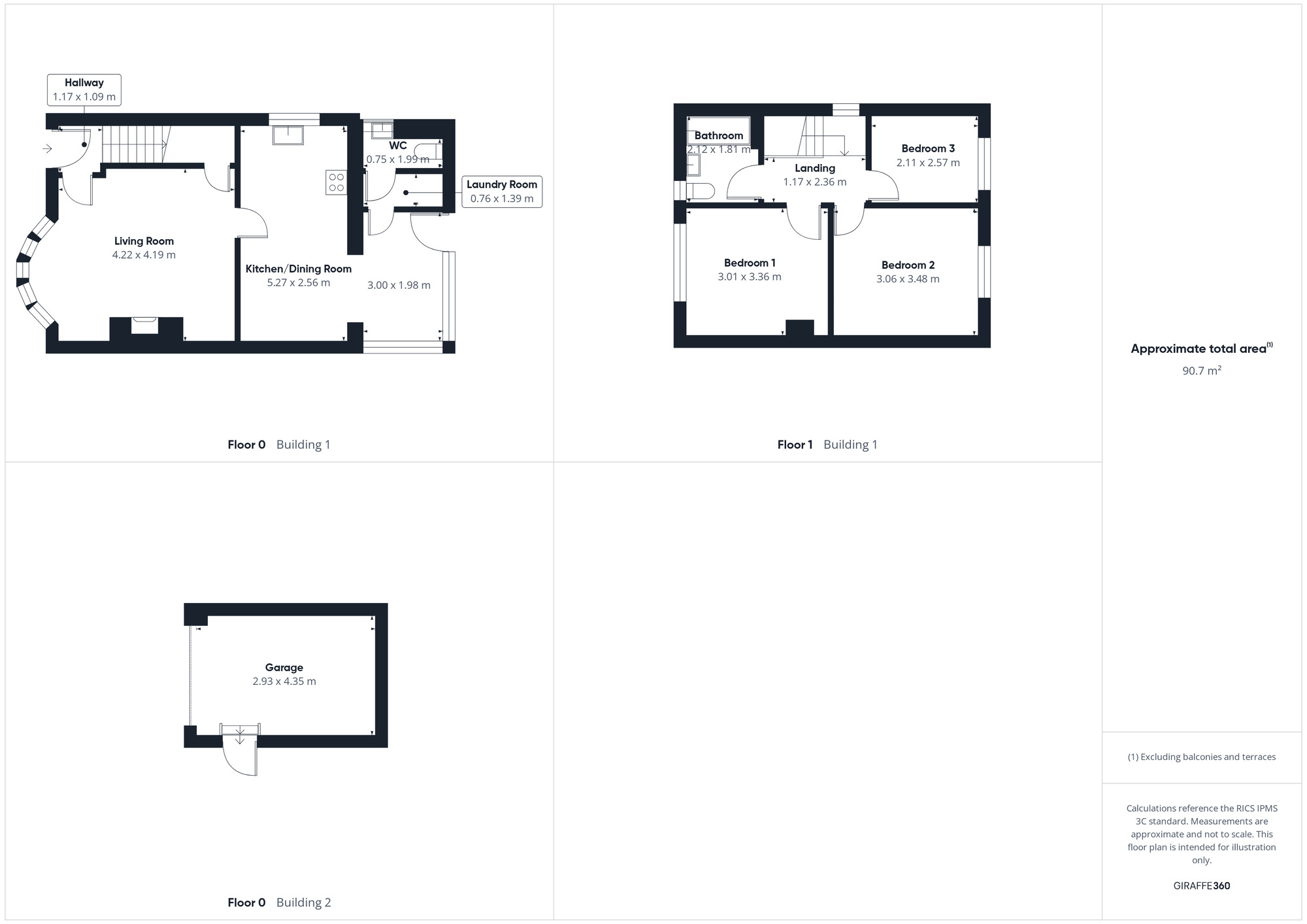 Floorplan of 3 bedroom Semi Detached House for sale, Ullswater Avenue, Workington, Cumbria, CA14