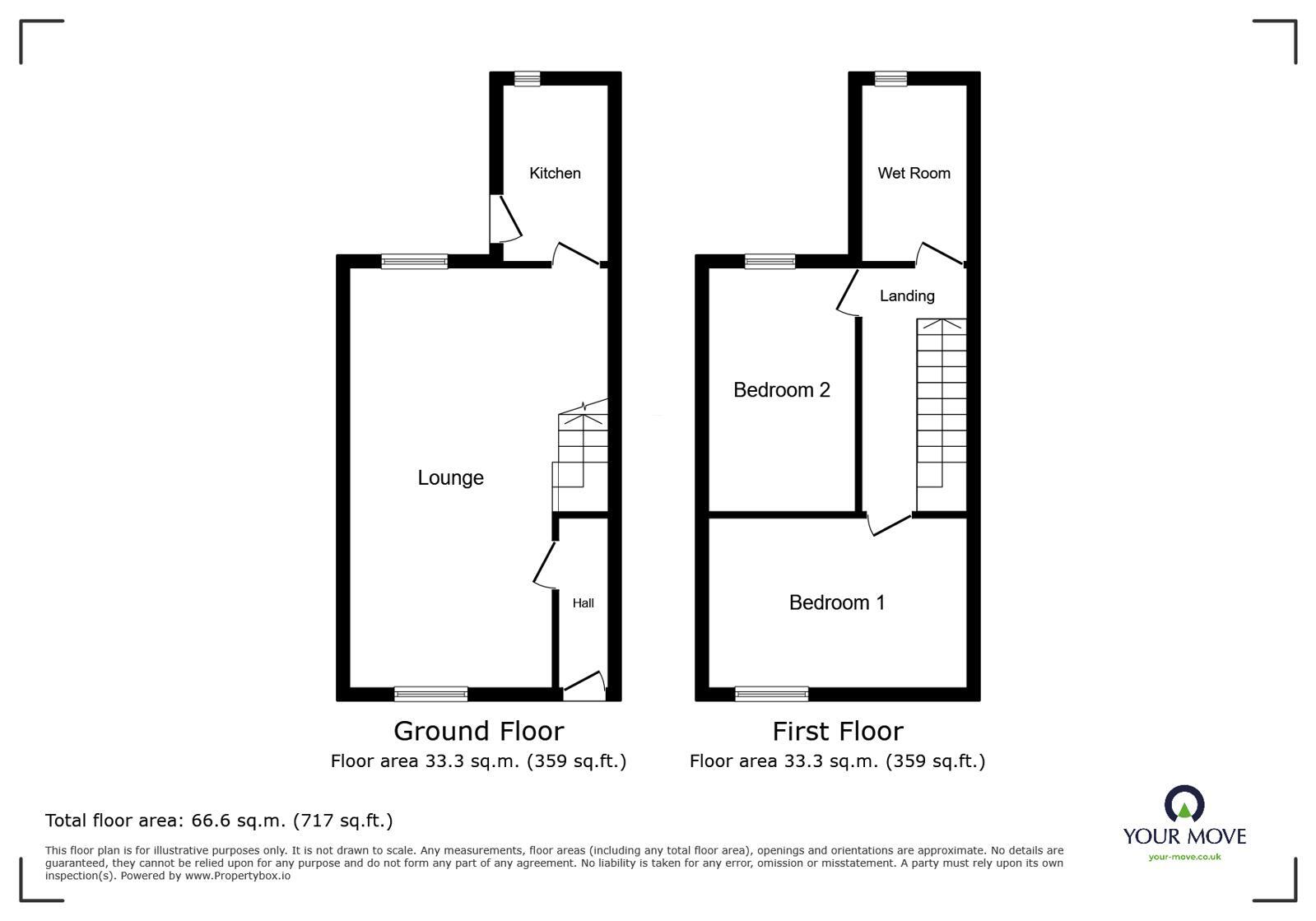 Floorplan of 2 bedroom End Terrace House to rent, Main Street, Distington, Cumbria, CA14