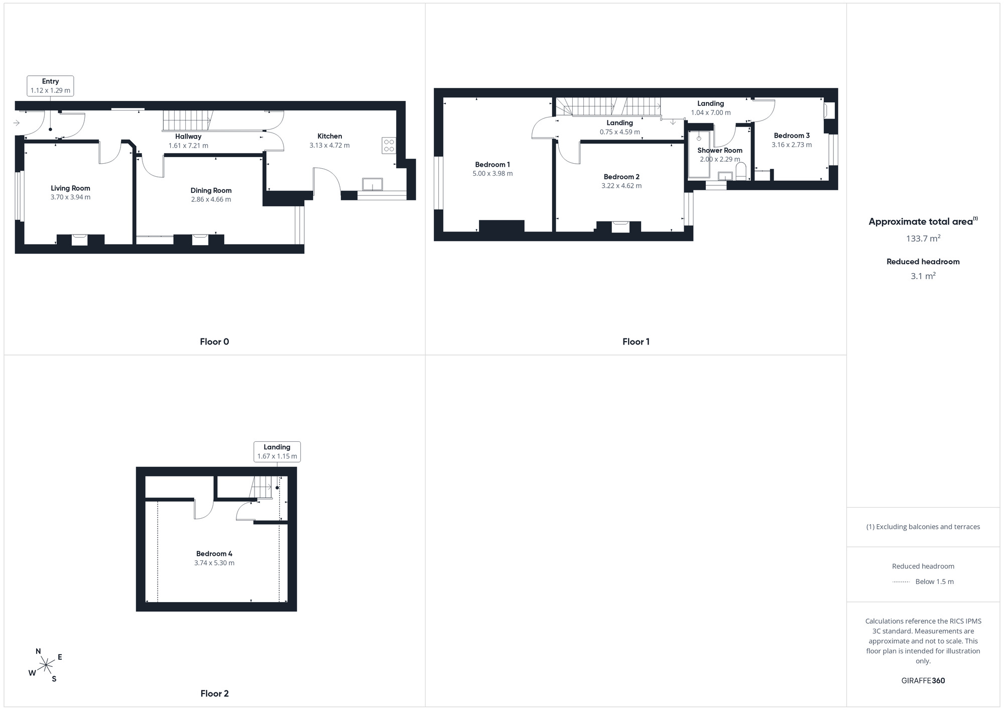 Floorplan of 4 bedroom Mid Terrace House for sale, Corporation Road, Workington, Cumbria, CA14