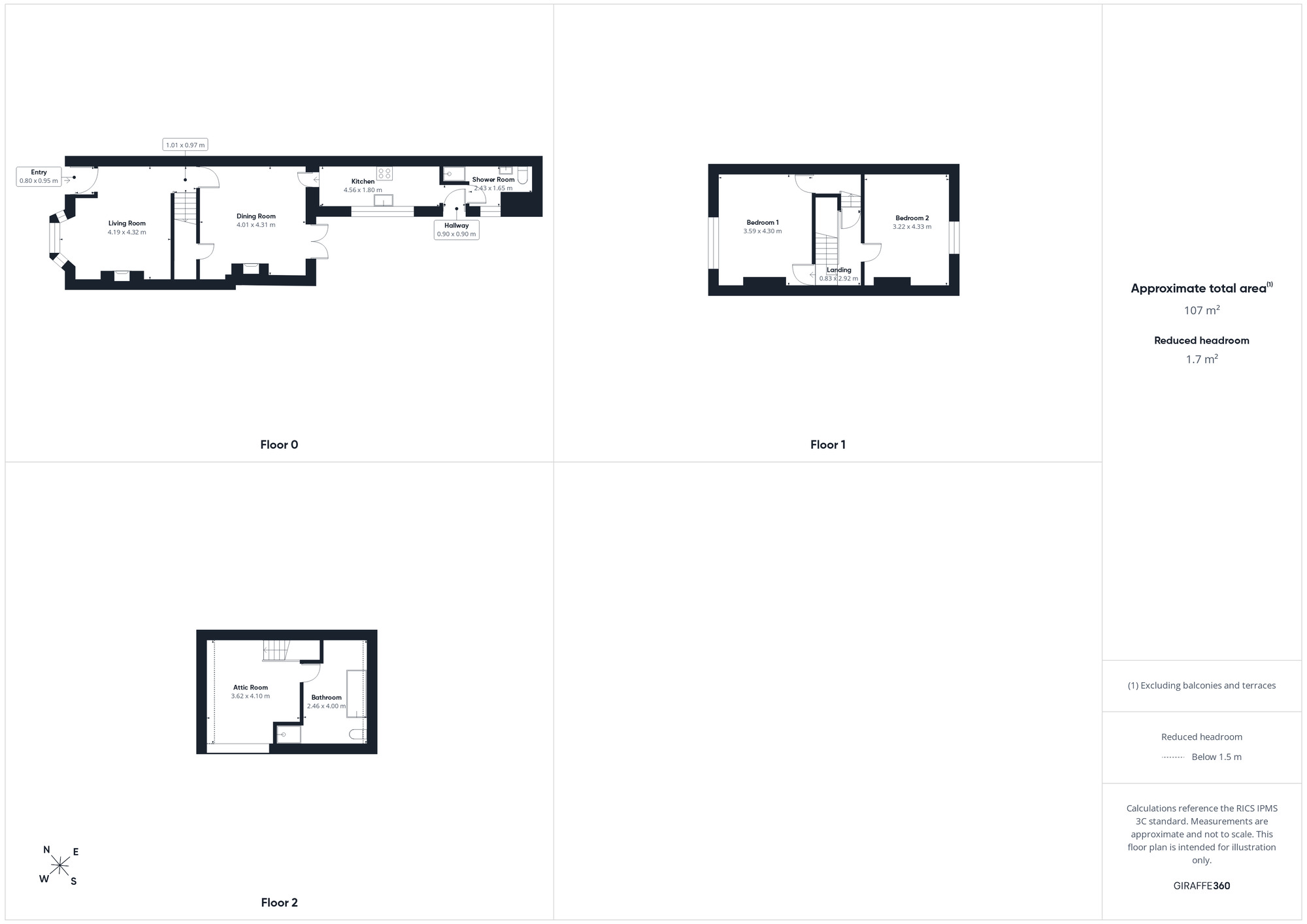 Floorplan of 2 bedroom Mid Terrace House for sale, Jubilee Terrace, Maryport, Cumbria, CA15