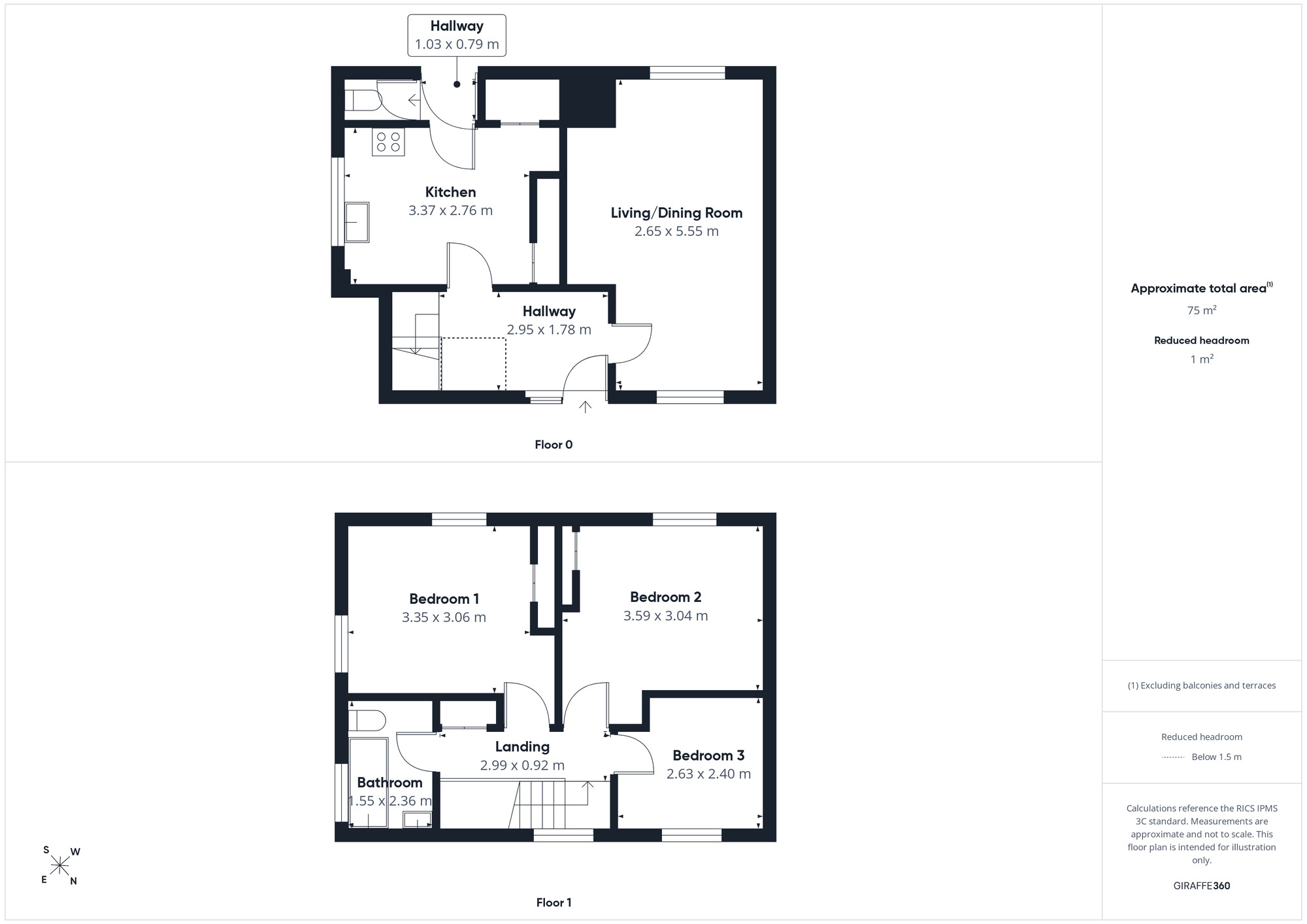 Floorplan of 3 bedroom Semi Detached House for sale, Princess Avenue, Seaton, Cumbria, CA14