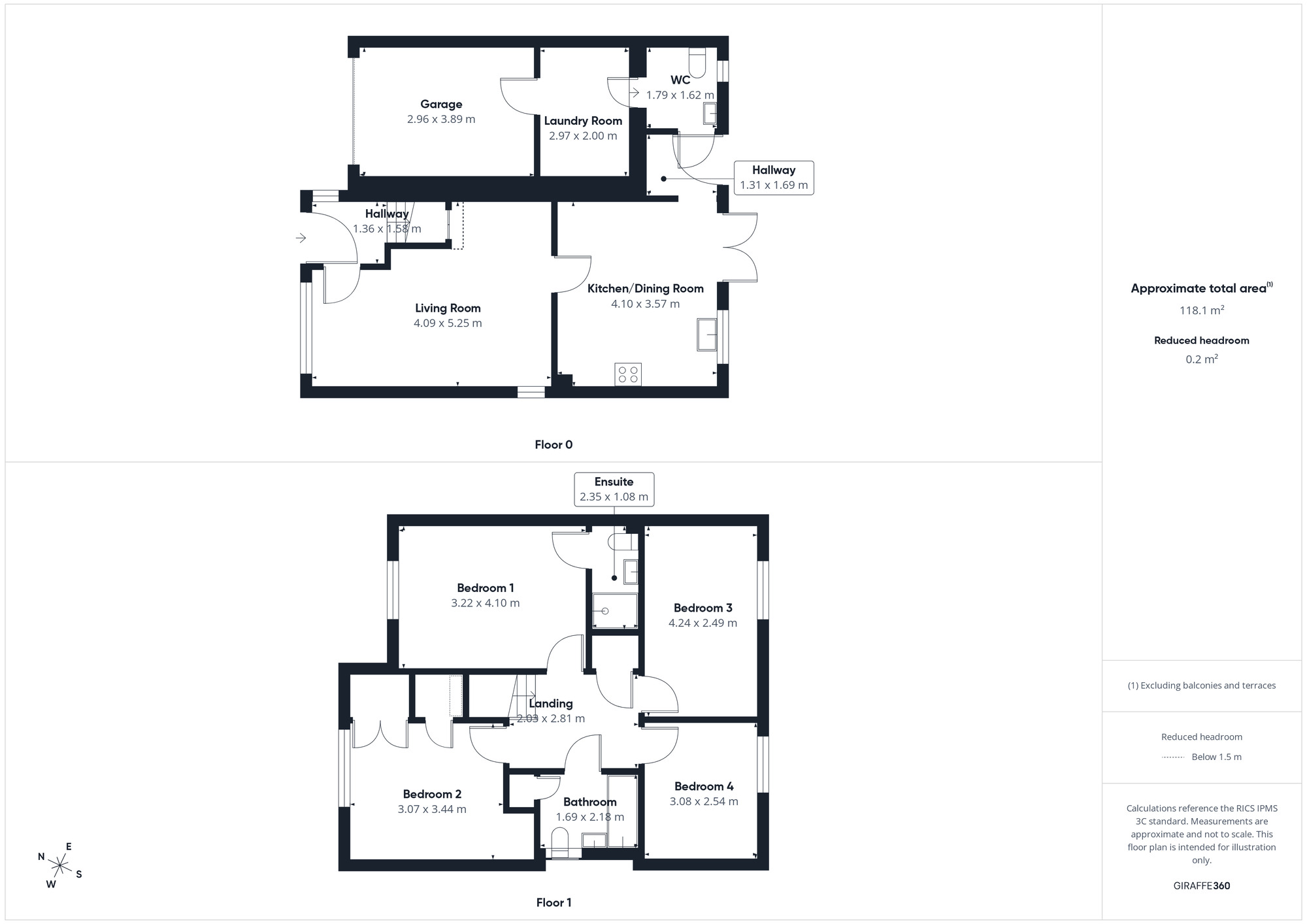 Floorplan of 4 bedroom Detached House for sale, Foxhollow Close, Broughton Moor, Cumbria, CA15