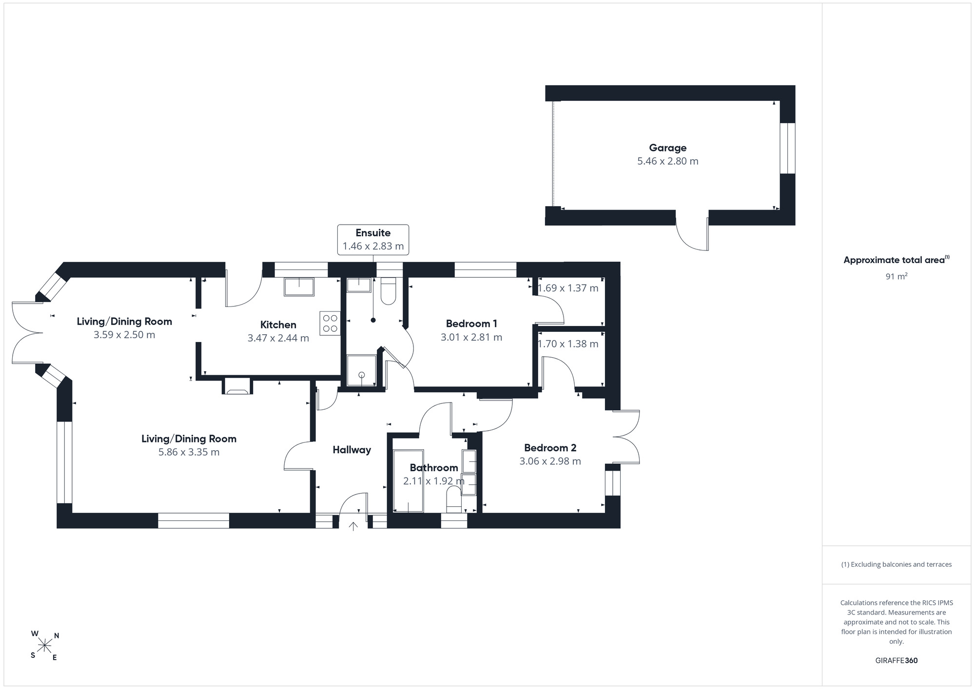 Floorplan of 2 bedroom Detached Property for sale, Nethertown, Egremont, Cumbria, CA22