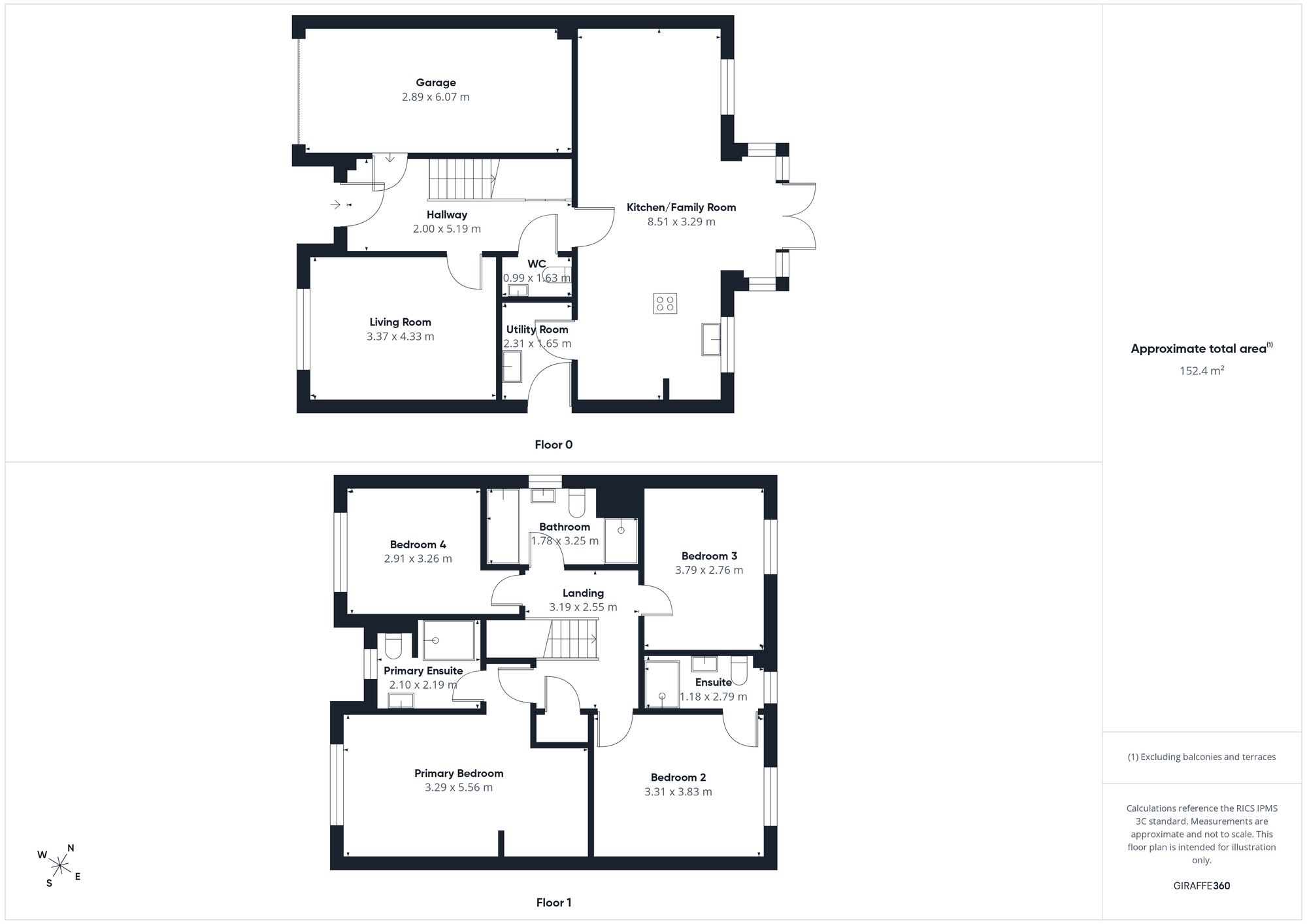 Floorplan of 4 bedroom Detached House for sale, Grace Drive, Whitehaven, Cumbria, CA28