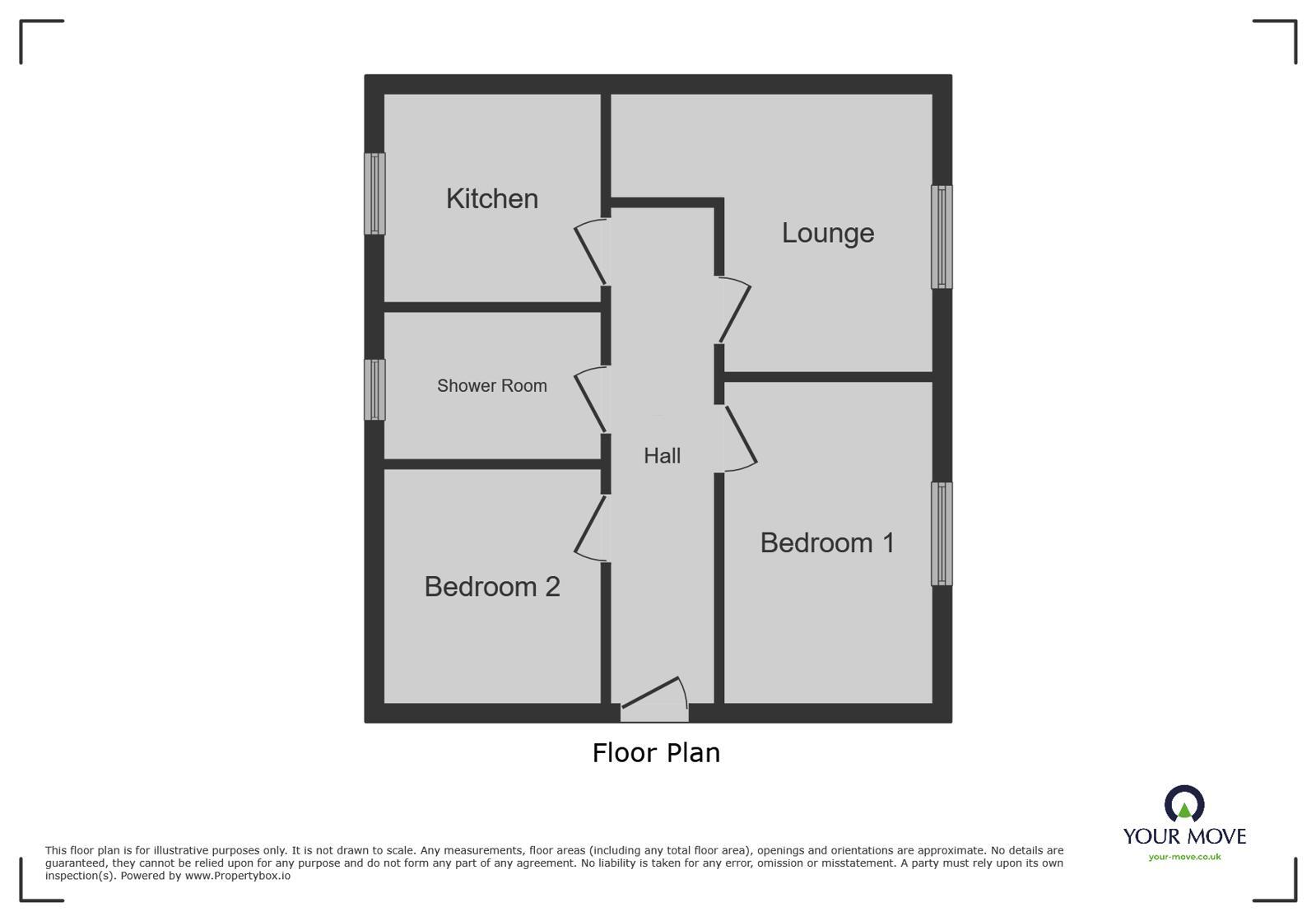 Floorplan of 2 bedroom Flat to rent, George Street, Whitehaven, Cumbria, CA28
