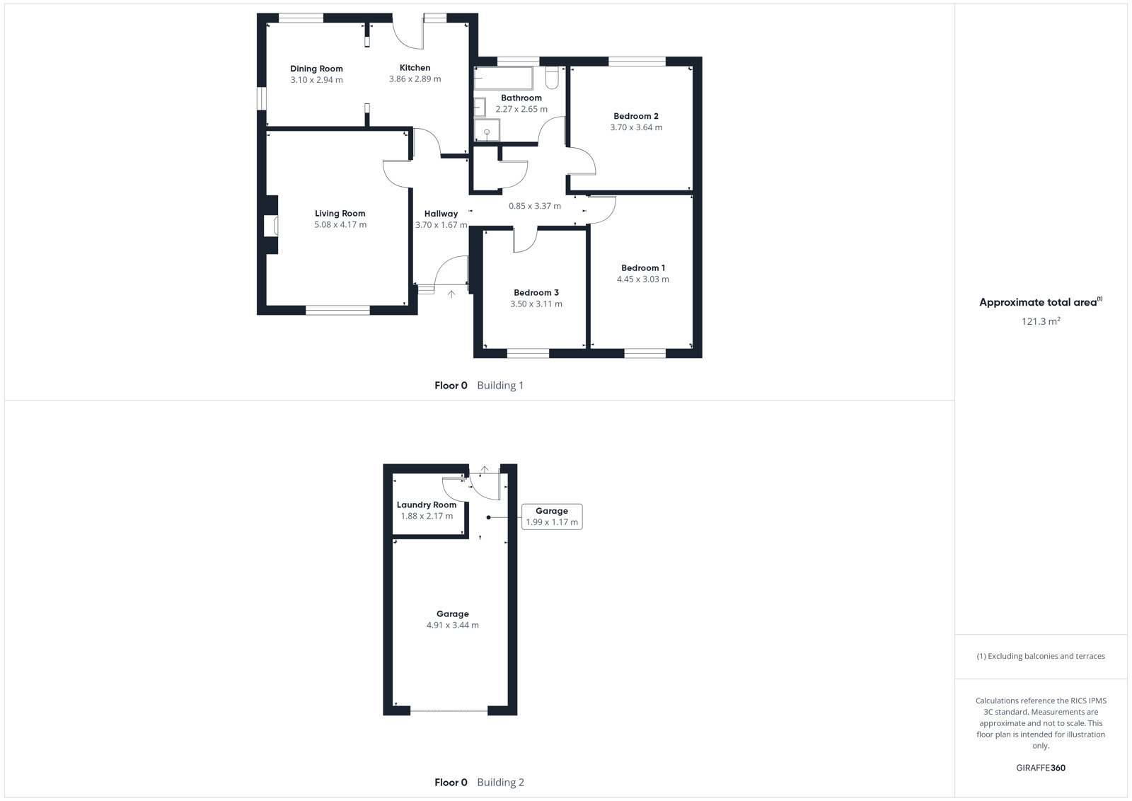 Floorplan of 3 bedroom Detached Bungalow for sale, Valley Park, Whitehaven, Cumbria, CA28