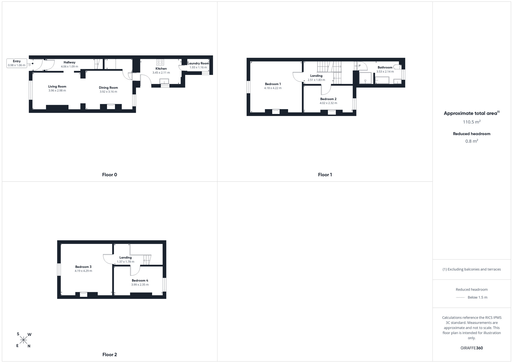 Floorplan of 4 bedroom End Terrace House for sale, Birks Road, Cleator Moor, Cumbria, CA25