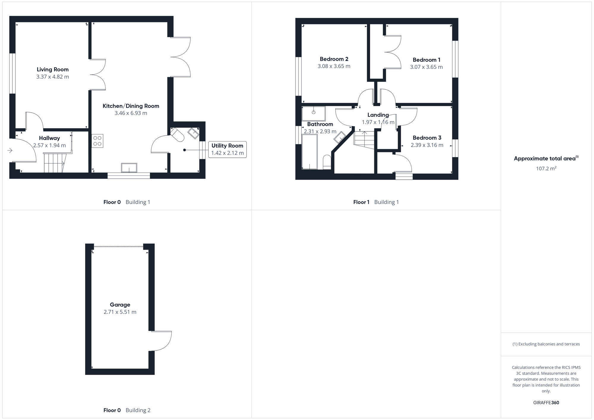 Floorplan of 3 bedroom Semi Detached House for sale, Keekle Meadows Road, Cleator Moor, Cumbria, CA25