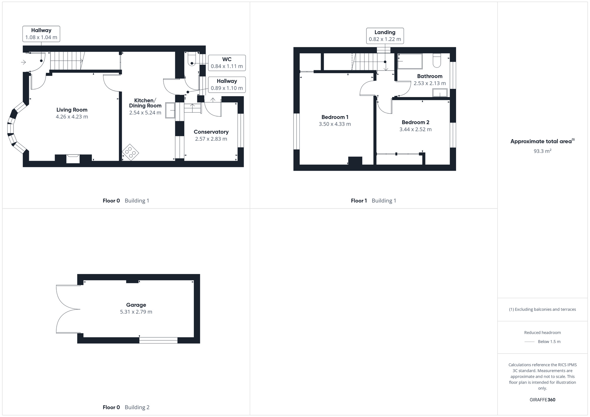 Floorplan of 2 bedroom Semi Detached House for sale, Loweswater Avenue, Workington, Cumbria, CA14