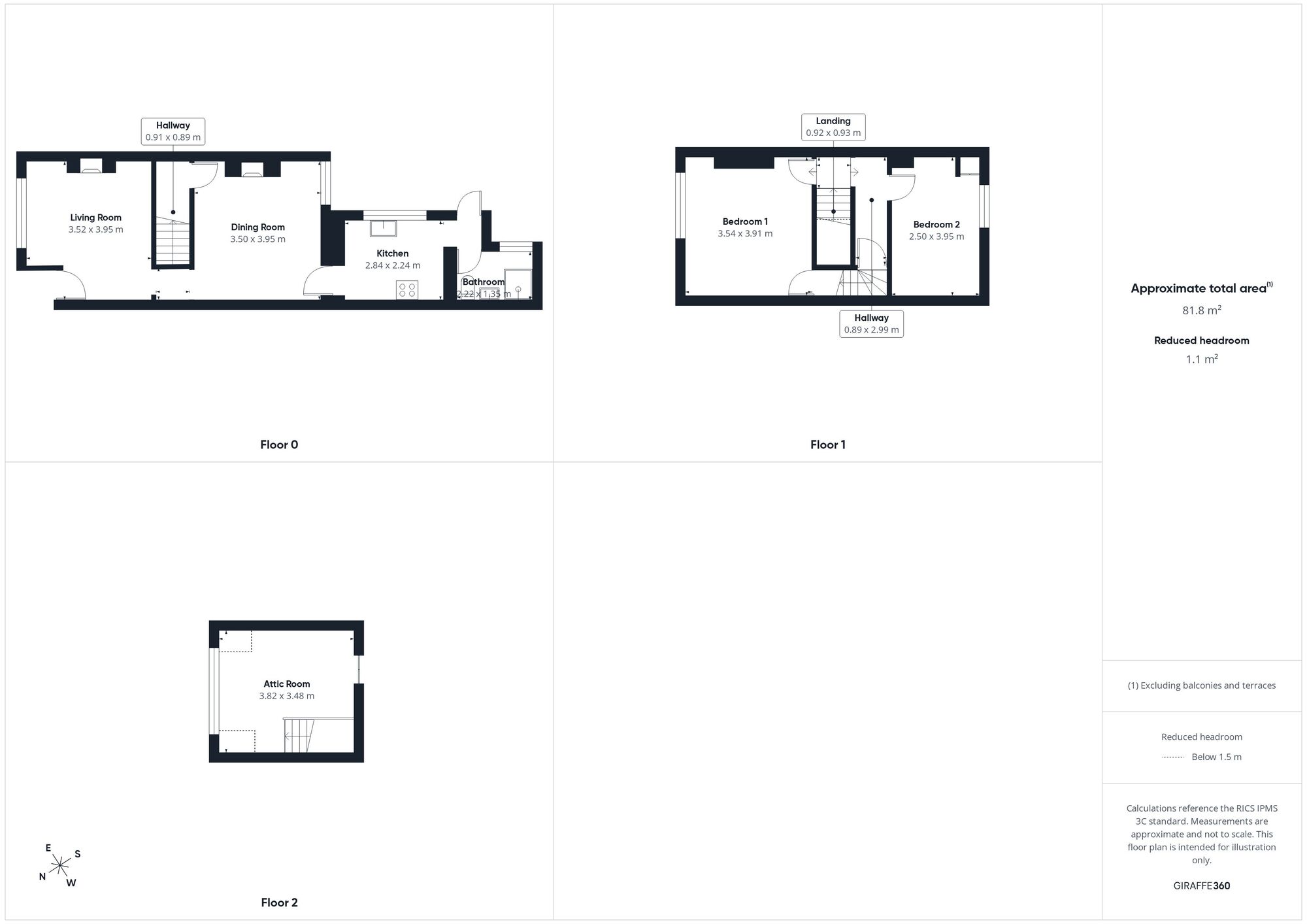 Floorplan of 3 bedroom Mid Terrace House to rent, Grasslot, Maryport, Cumbria, CA15