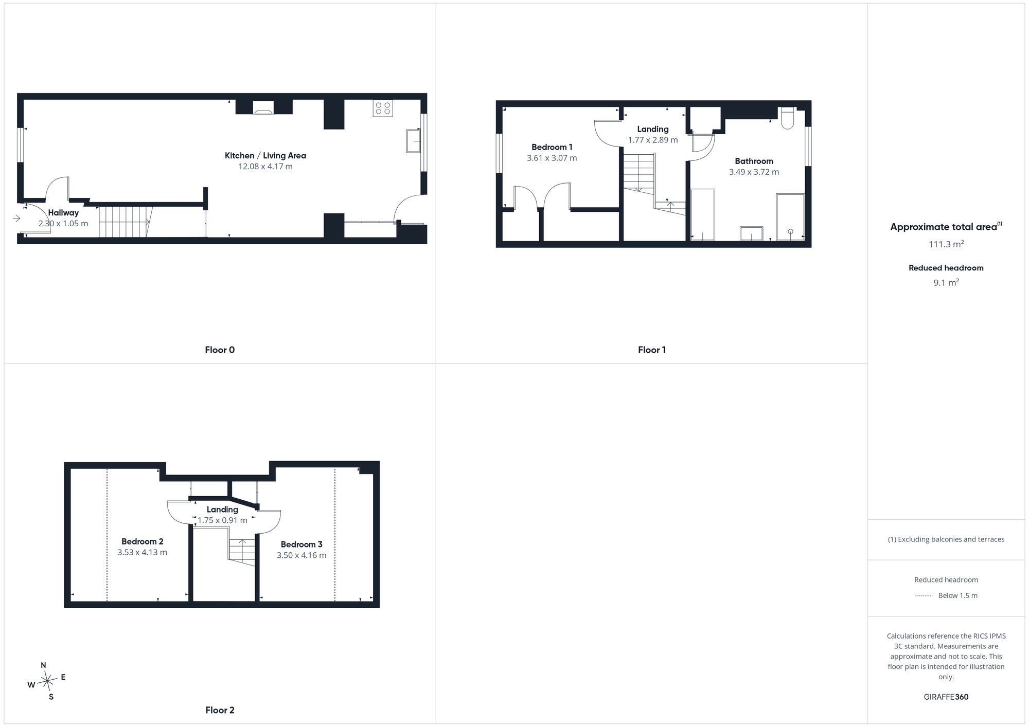 Floorplan of 3 bedroom Semi Detached House for sale, Nelson Street, Maryport, Cumbria, CA15