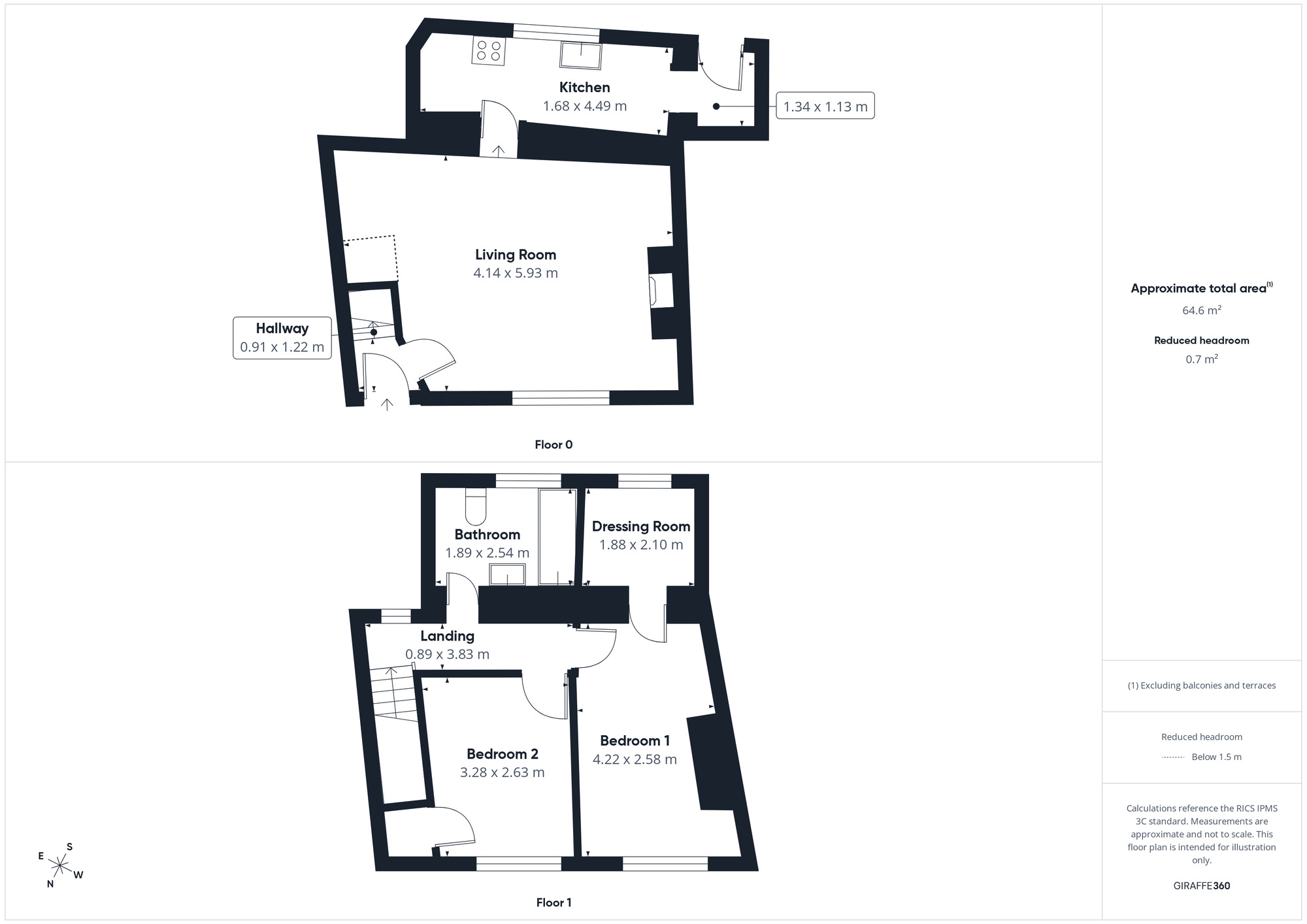 Floorplan of 2 bedroom Mid Terrace House for sale, Crosby, Maryport, Cumbria, CA15
