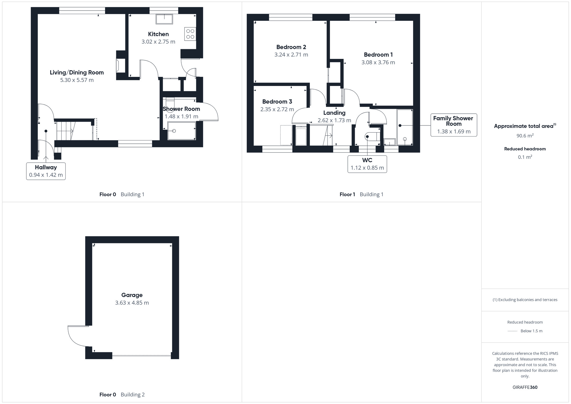 Floorplan of 3 bedroom Semi Detached House for sale, Borrowdale Road, Whitehaven, Cumbria, CA28
