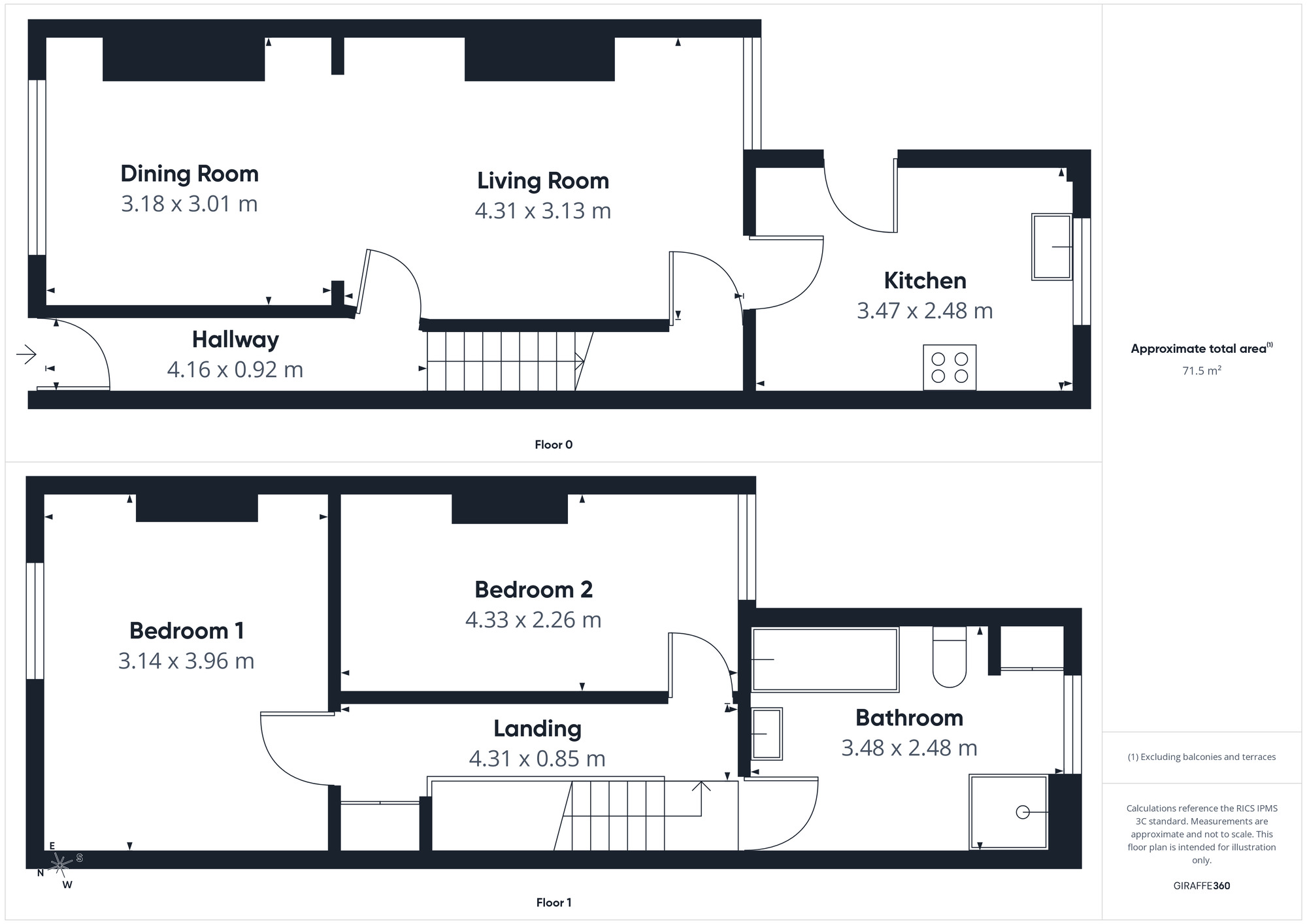 Floorplan of 2 bedroom Mid Terrace House for sale, Chapel Street, Workington, Cumbria, CA14
