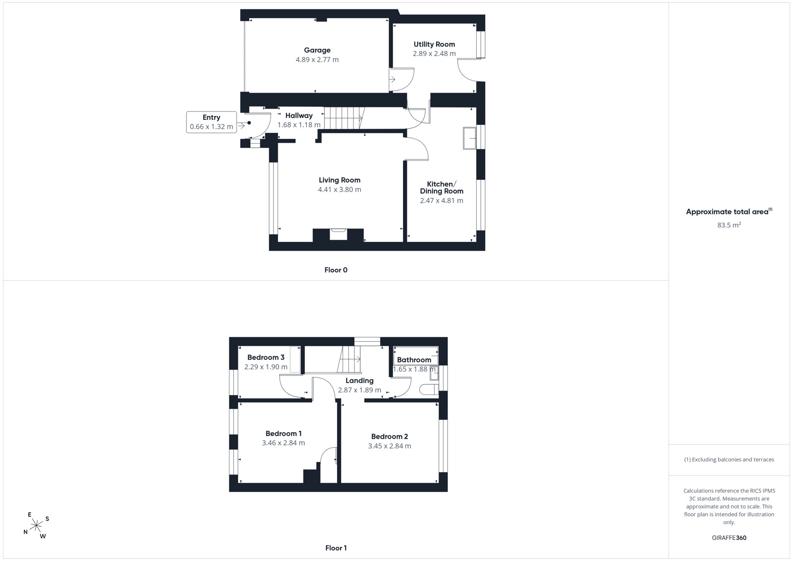 Floorplan of 3 bedroom Semi Detached House for sale, Brierydale Lane, Stainburn, Cumbria, CA14