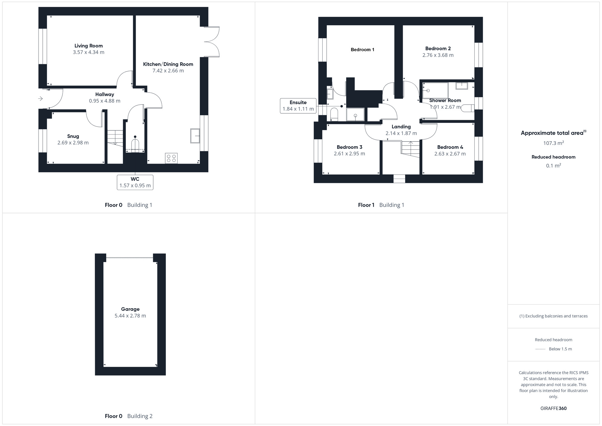 Floorplan of 4 bedroom Detached House for sale, Links Crescent, Seascale, Cumbria, CA20