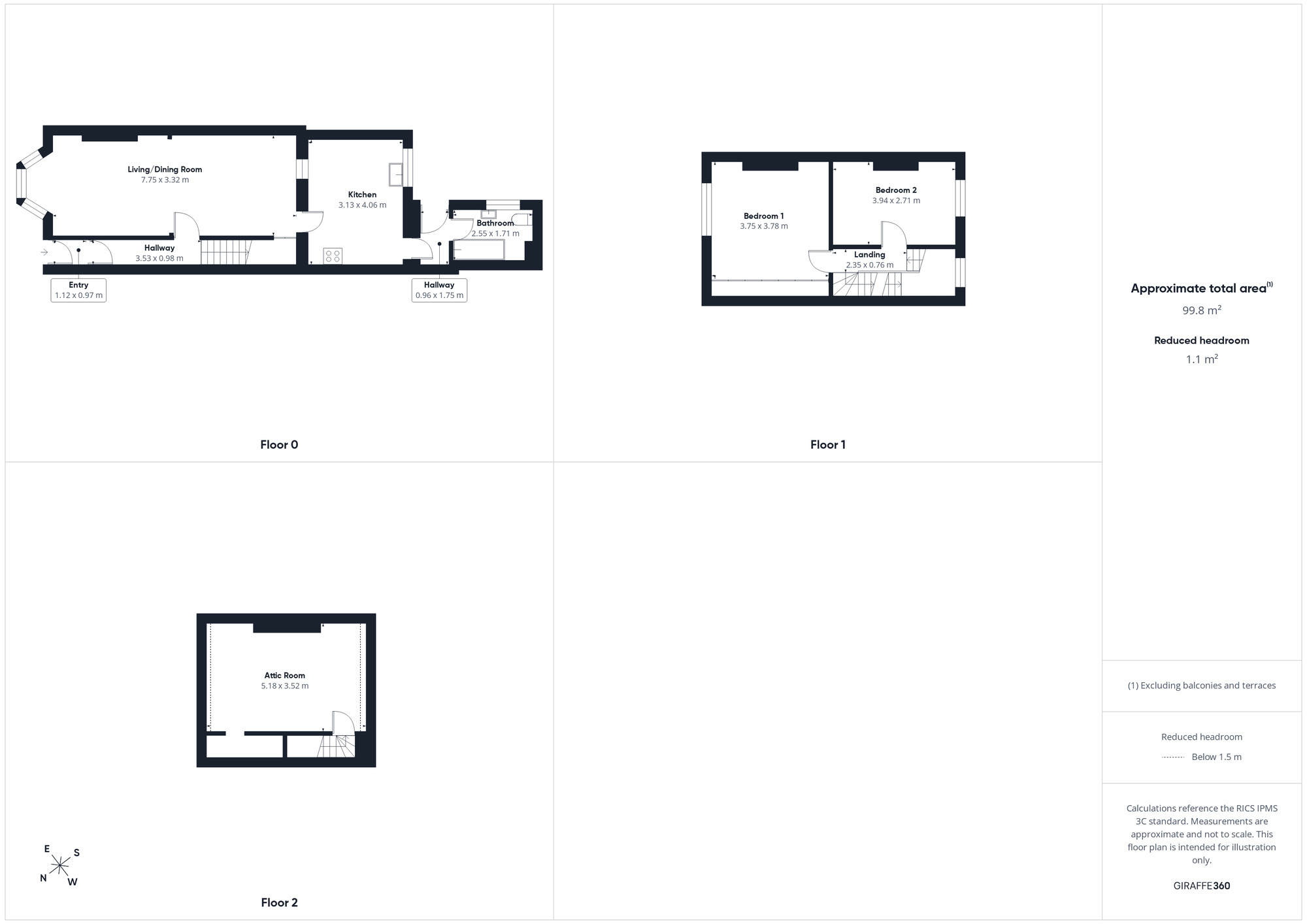 Floorplan of 2 bedroom Mid Terrace House to rent, Elizabeth Terrace, Maryport, Cumbria, CA15