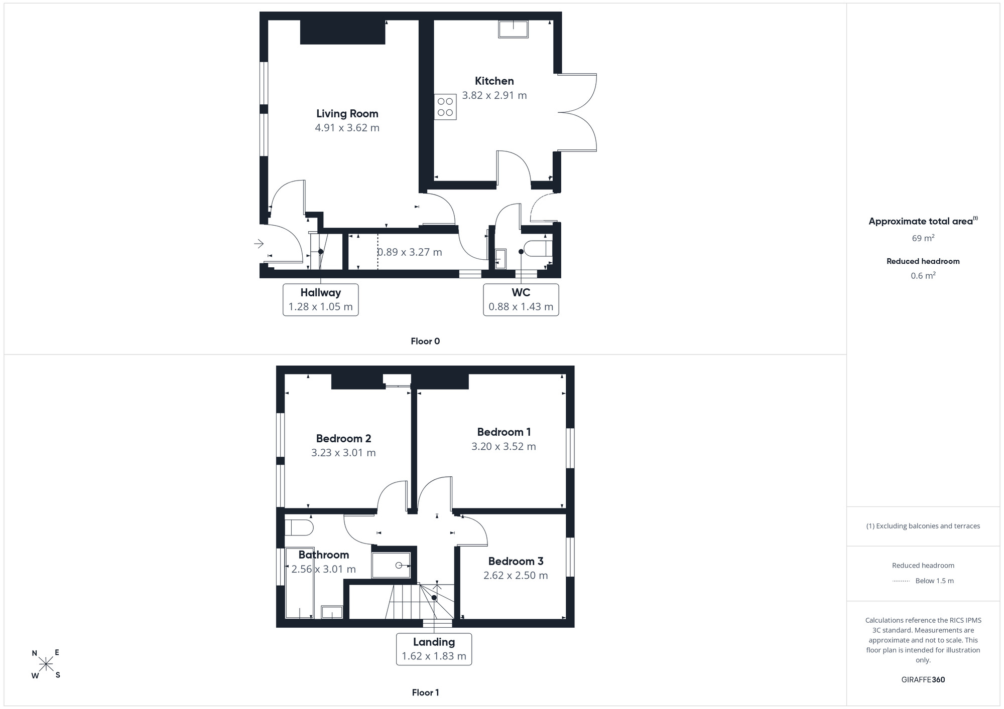Floorplan of 3 bedroom Semi Detached House for sale, Solway Road, Moresby Parks, Cumbria, CA28
