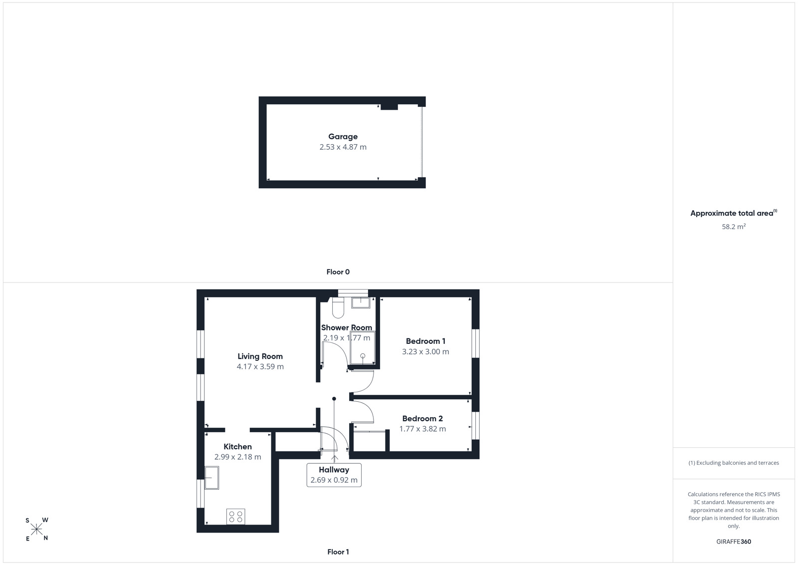 Floorplan of 2 bedroom Flat for sale, Solomon Court, Whitehaven, Cumbria, CA28