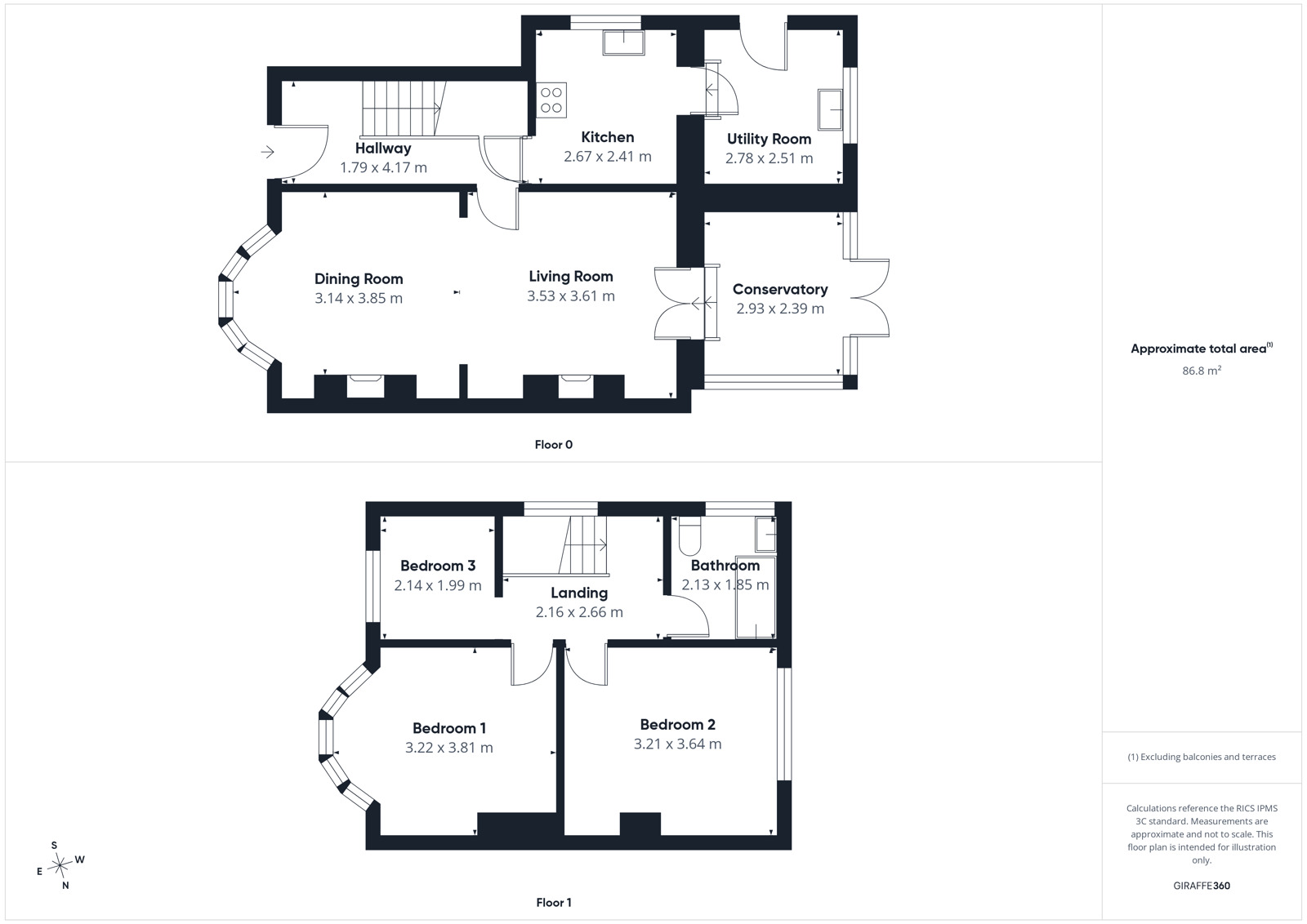 Floorplan of 3 bedroom Semi Detached House for sale, Lonsdale Street, Whitehaven, Cumbria, CA28