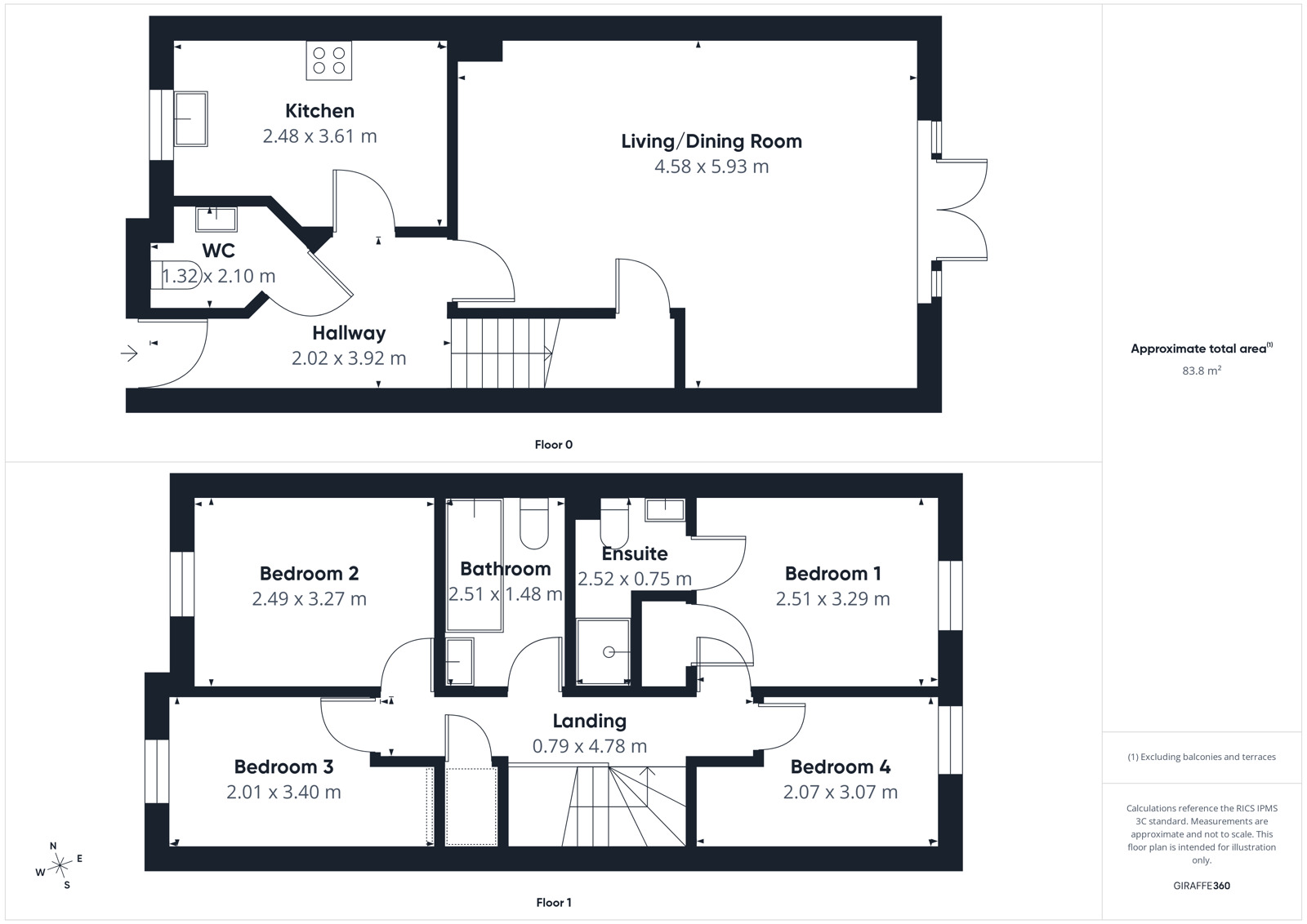 Floorplan of 4 bedroom Semi Detached House for sale, Farmers Way, Flimby, Cumbria, CA15
