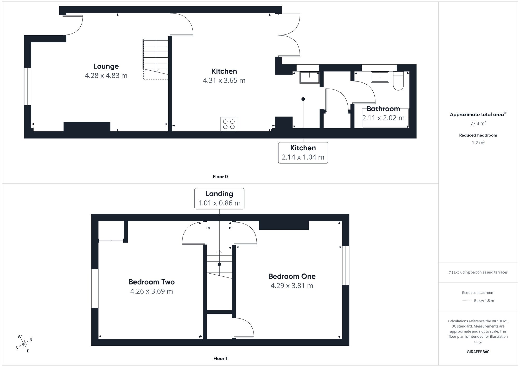 Floorplan of 2 bedroom Mid Terrace House to rent, Carlton Road, Workington, Cumbria, CA14