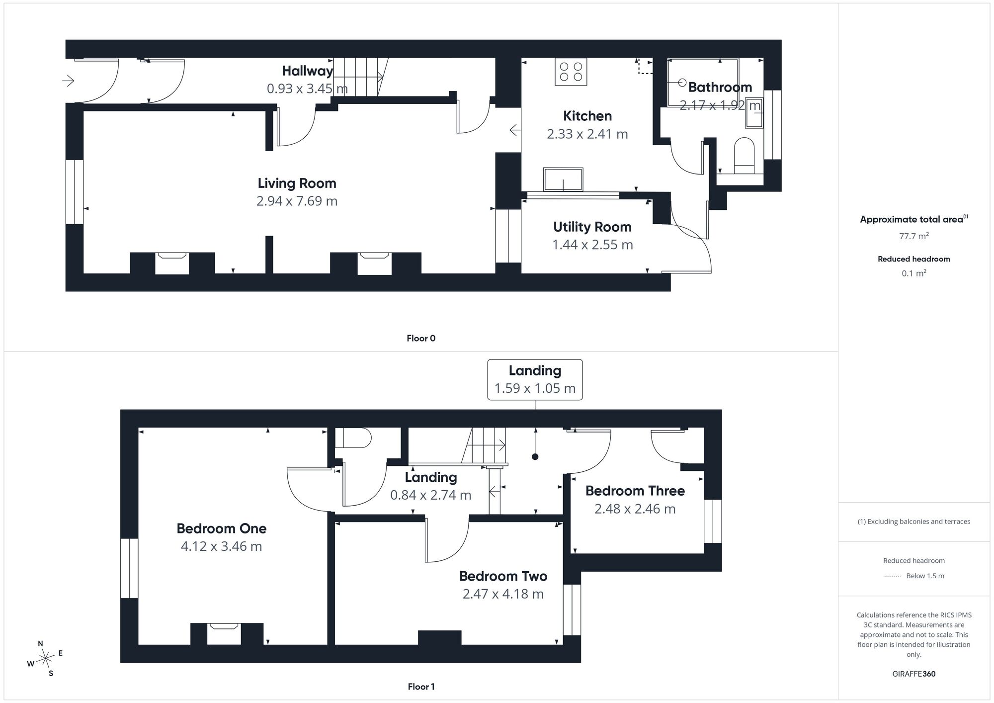 Floorplan of 3 bedroom Mid Terrace House to rent, East Road, Egremont, Cumbria, CA22