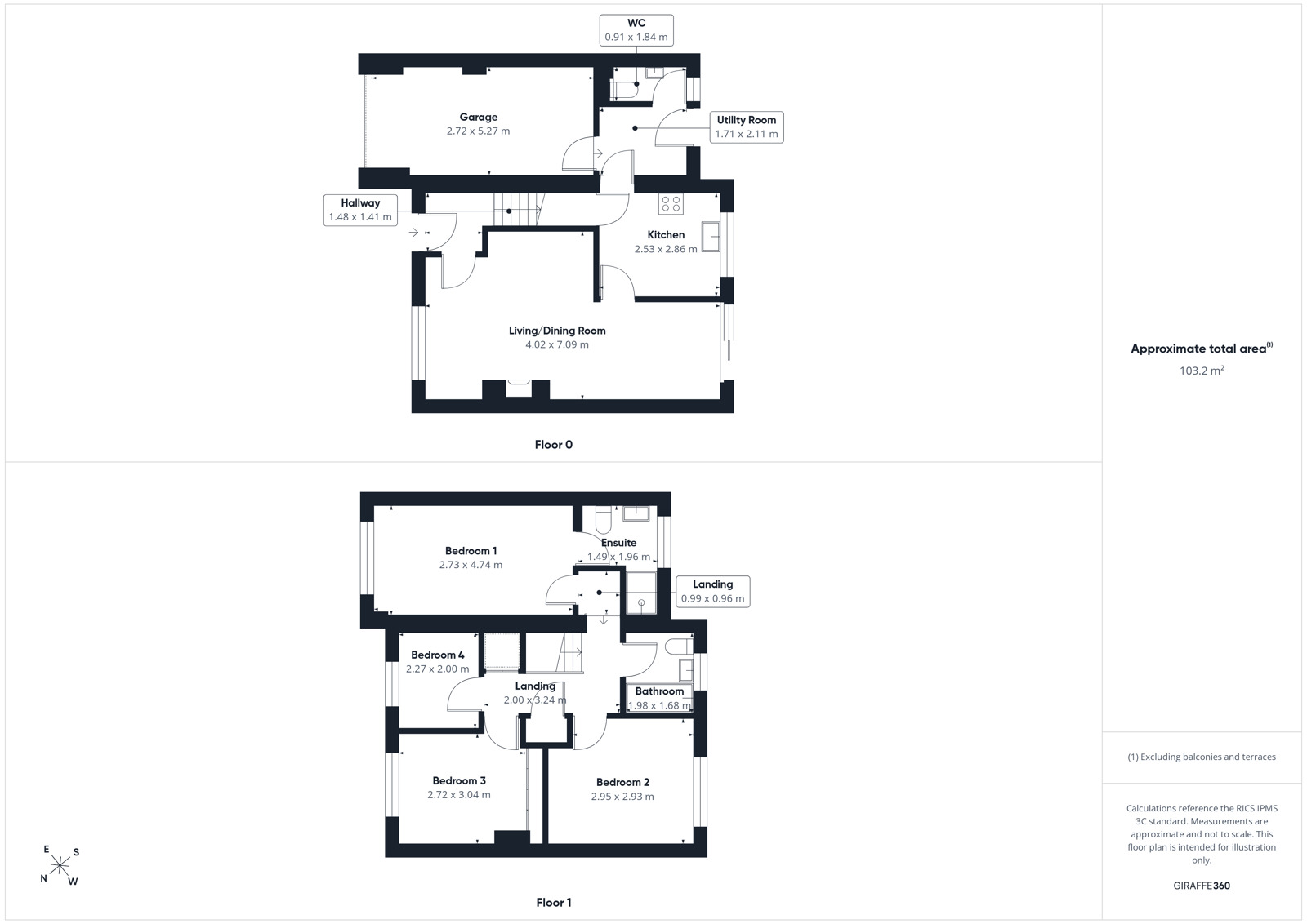 Floorplan of 4 bedroom Semi Detached House for sale, Burton High Close, Harras Moor, Cumbria, CA28