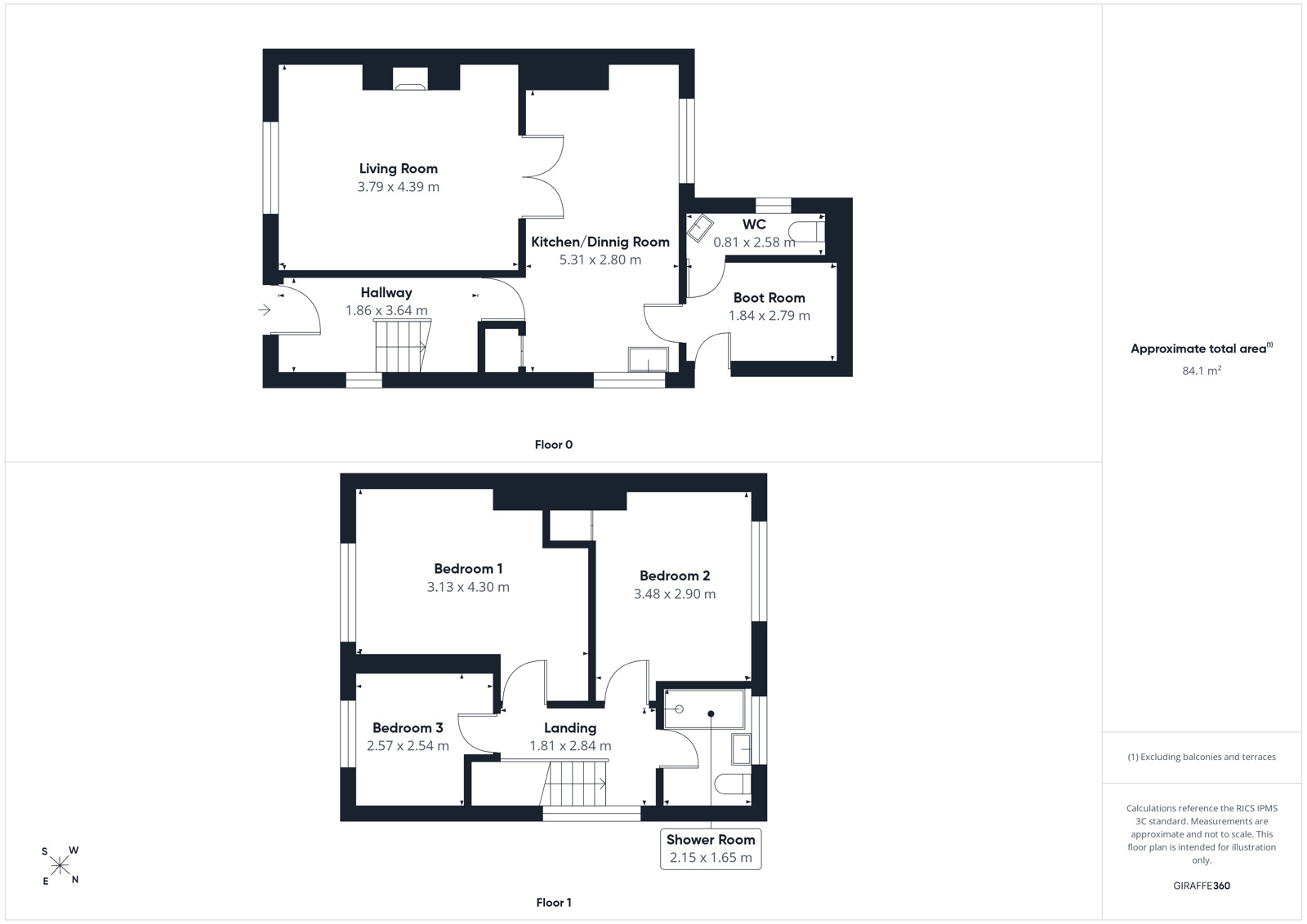 Floorplan of 3 bedroom Semi Detached House for sale, Cape Road, Seaton, Cumbria, CA14