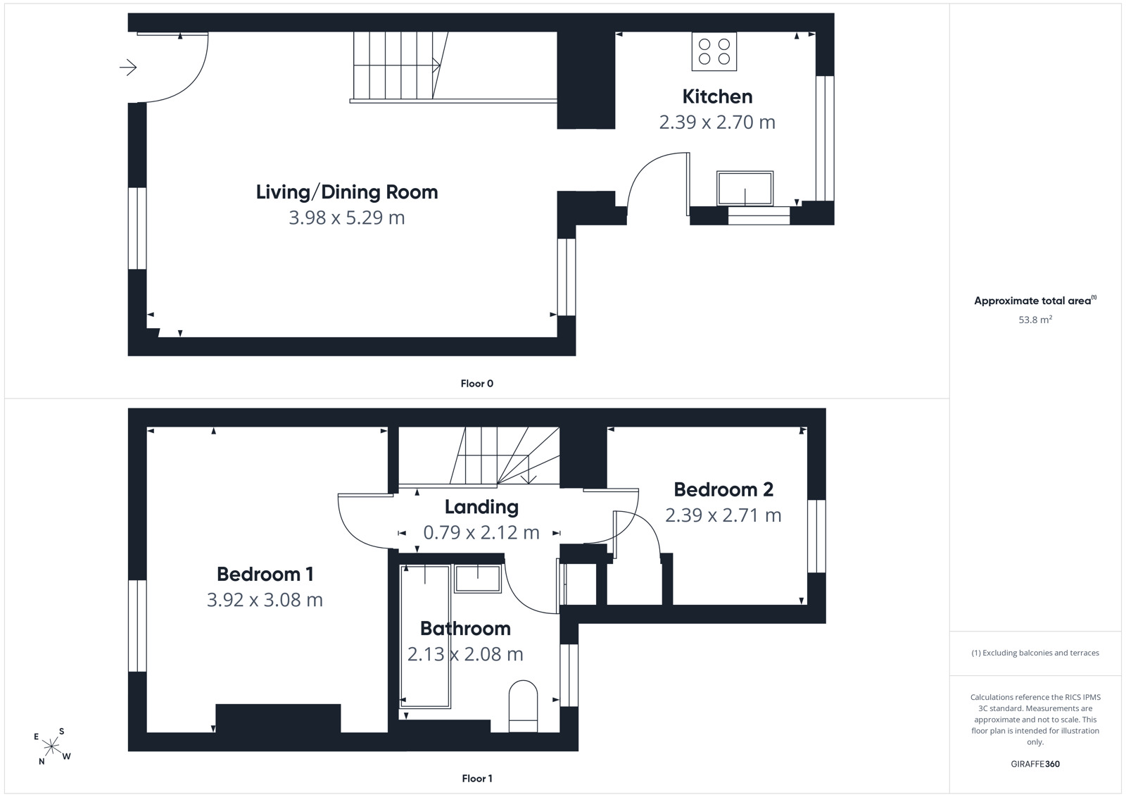 Floorplan of 2 bedroom Mid Terrace House for sale, High Road, Whitehaven, Cumbria, CA28