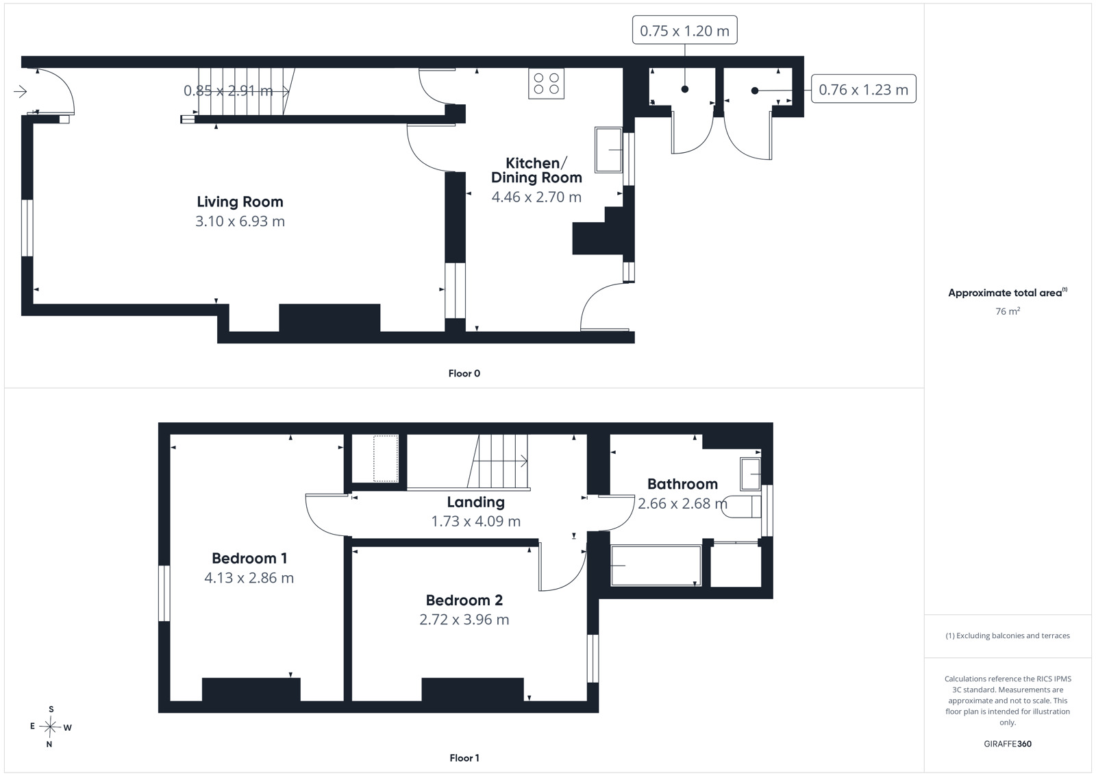 Floorplan of 2 bedroom End Terrace House for sale, West Croft Terrace, Lowca, Cumbria, CA28