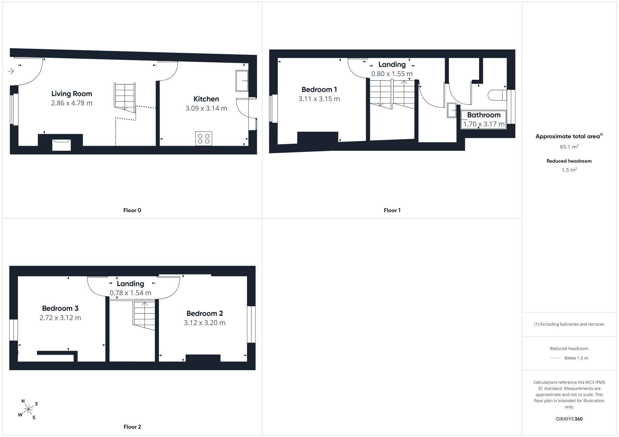 Floorplan of 3 bedroom Mid Terrace House for sale, Scotch Street, Whitehaven, Cumbria, CA28