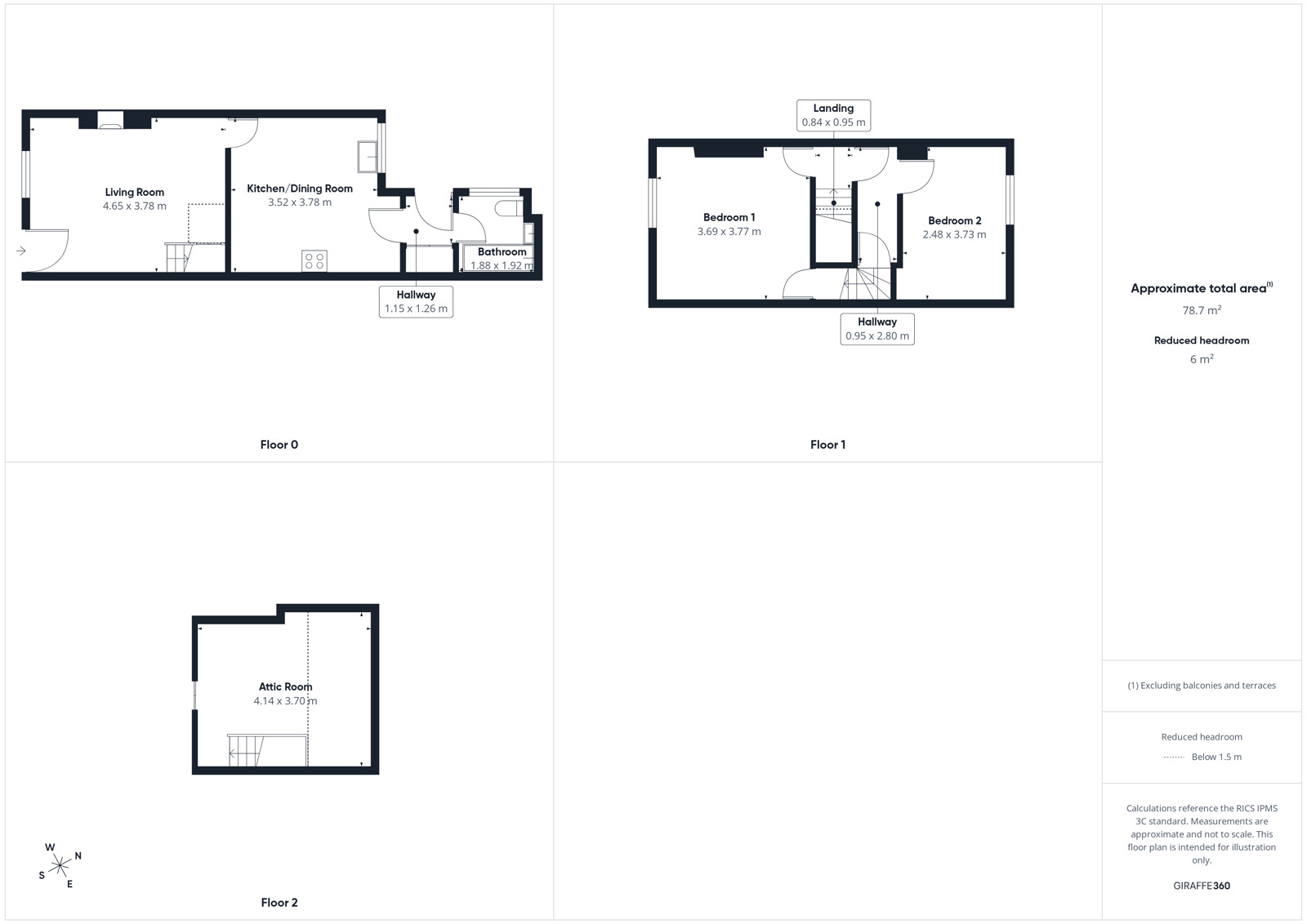 Floorplan of 2 bedroom Mid Terrace House for sale, Grasslot, Maryport, Cumbria, CA15