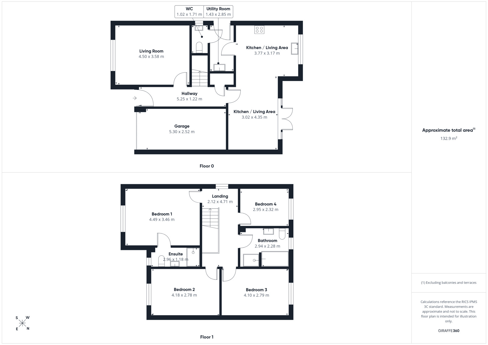 Floorplan of 4 bedroom Detached House for sale, Ellen Drive, Whitehaven, Cumbria, CA28
