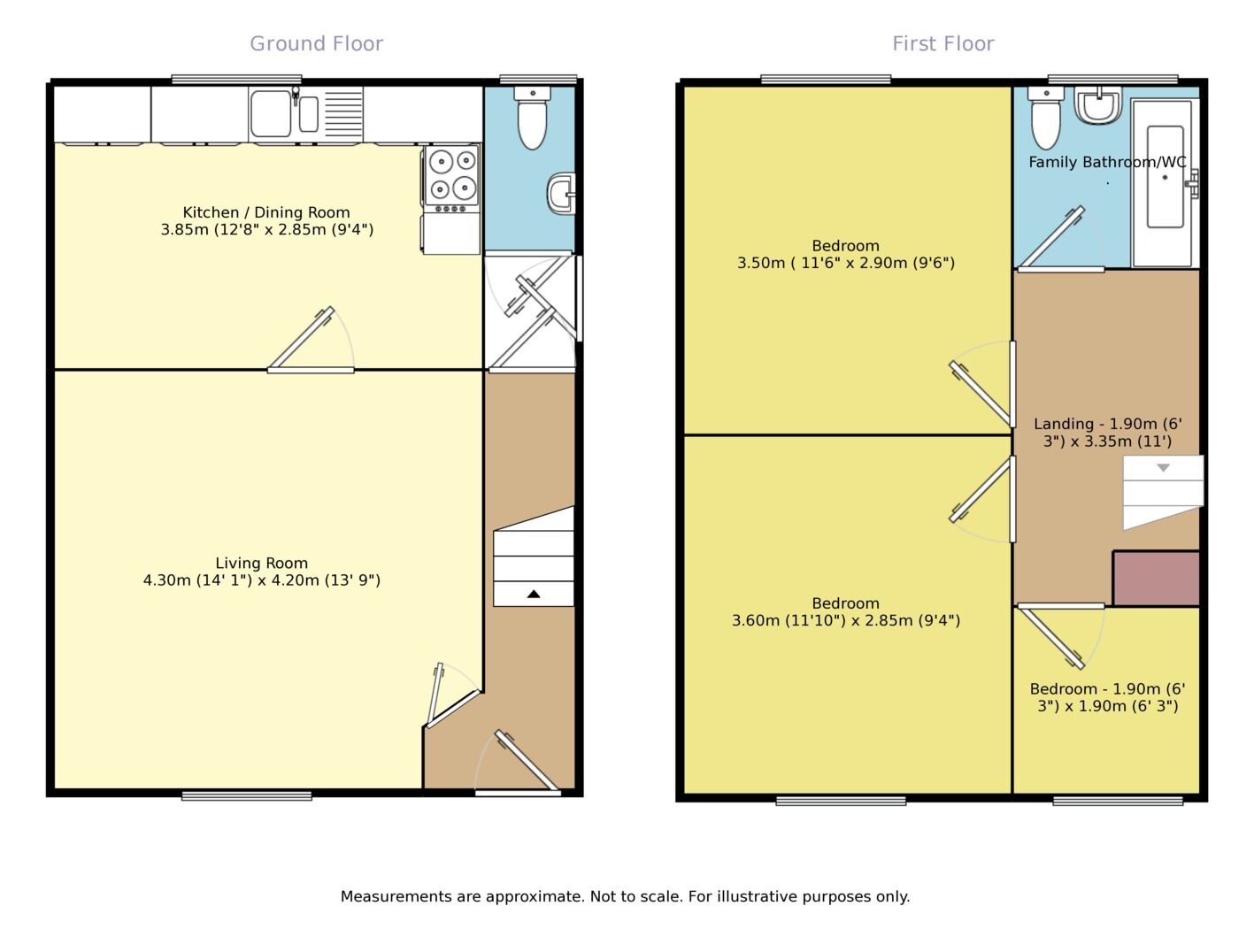 Floorplan of 3 bedroom Semi Detached House to rent, Scholars Green, Wigton, Cumbria, CA7