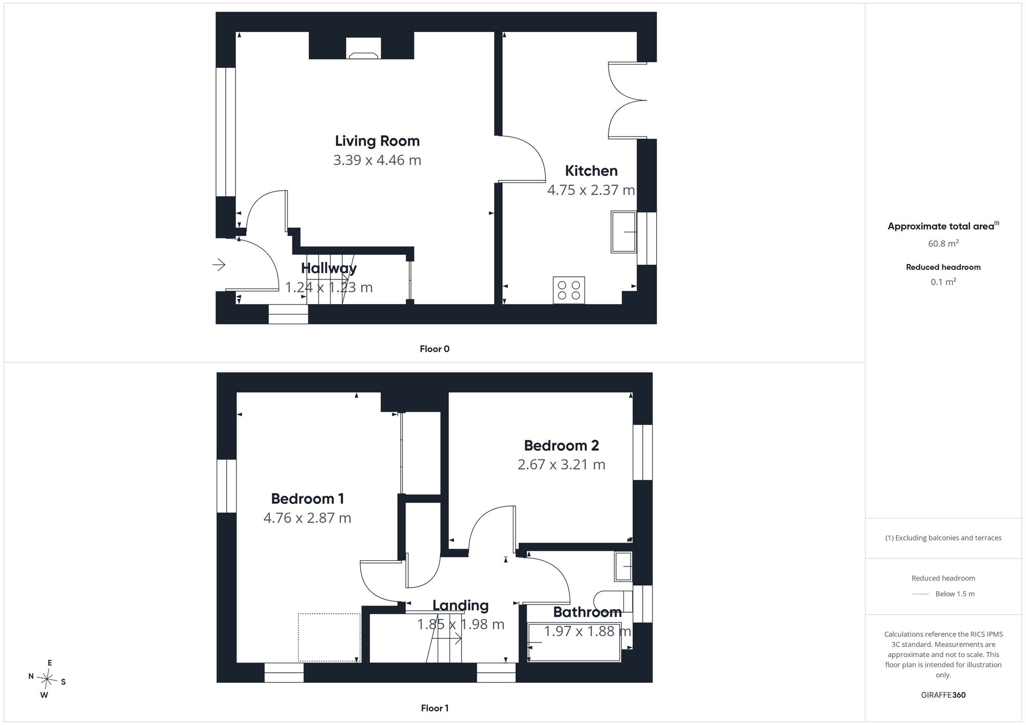 Floorplan of 2 bedroom Semi Detached House to rent, Ireby, Wigton, Cumbria, CA7