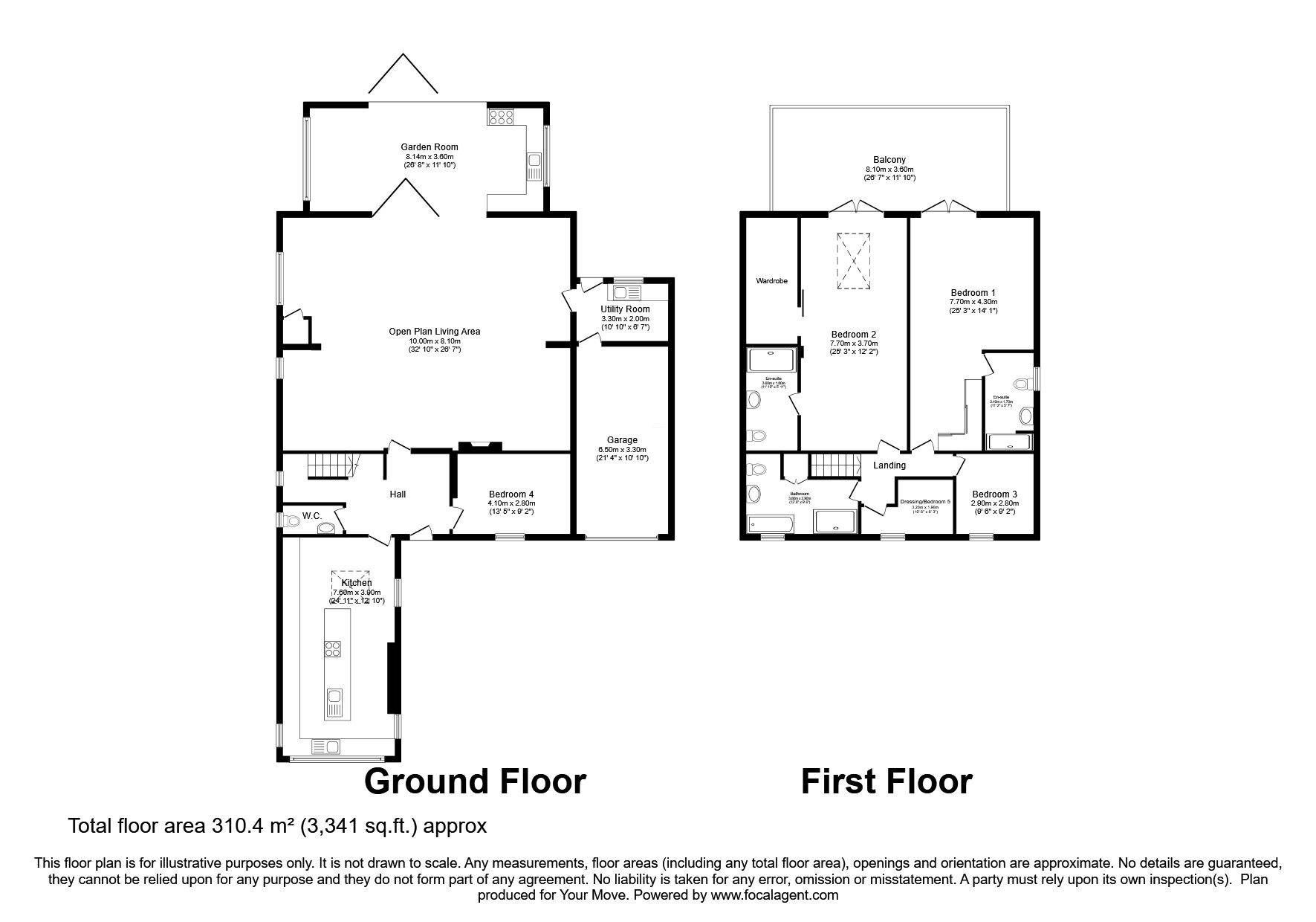 Floorplan of 4 bedroom Detached House for sale, Bowness-on-Solway, Wigton, Cumbria, CA7
