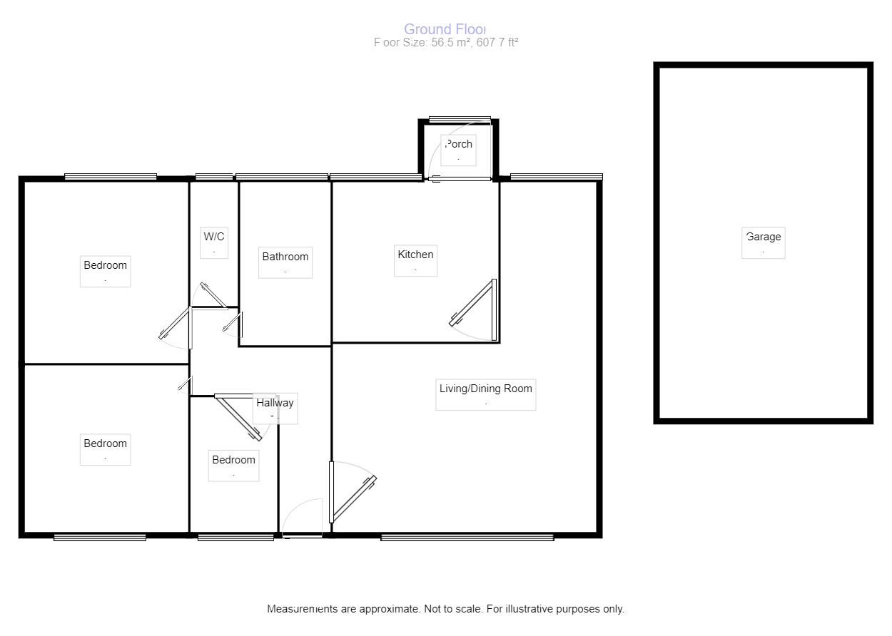 Floorplan of 3 bedroom Detached Bungalow for sale, Grune Point Close, Skinburness, Cumbria, CA7