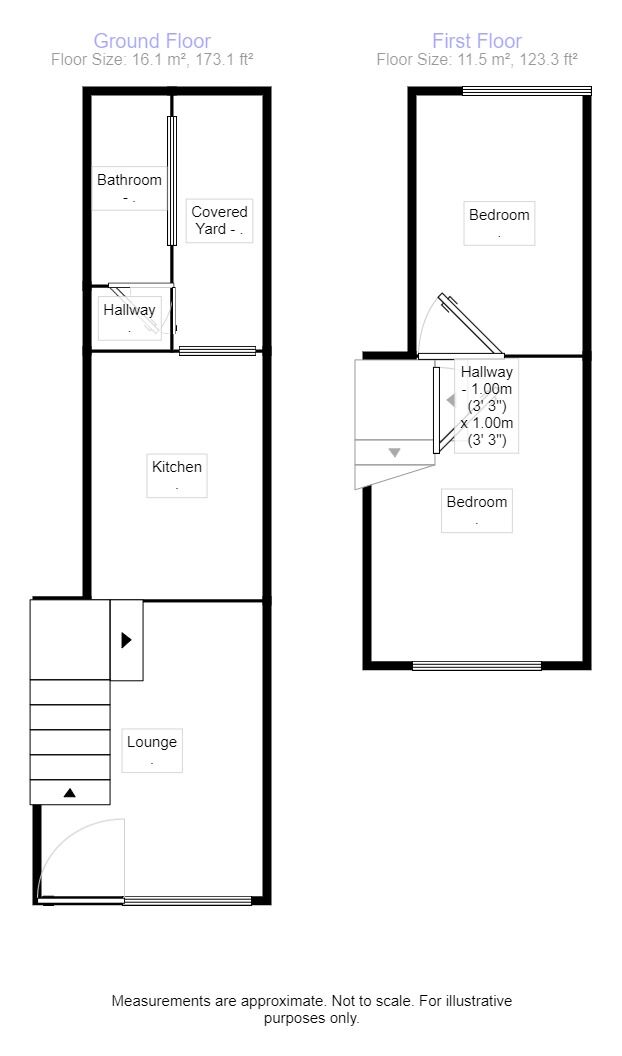 Floorplan of 2 bedroom Mid Terrace House for sale, East End, Wigton, Cumbria, CA7